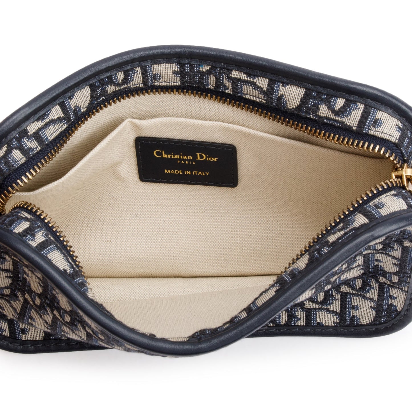 Christian Dior Navy Oblique Diorquake Clutch