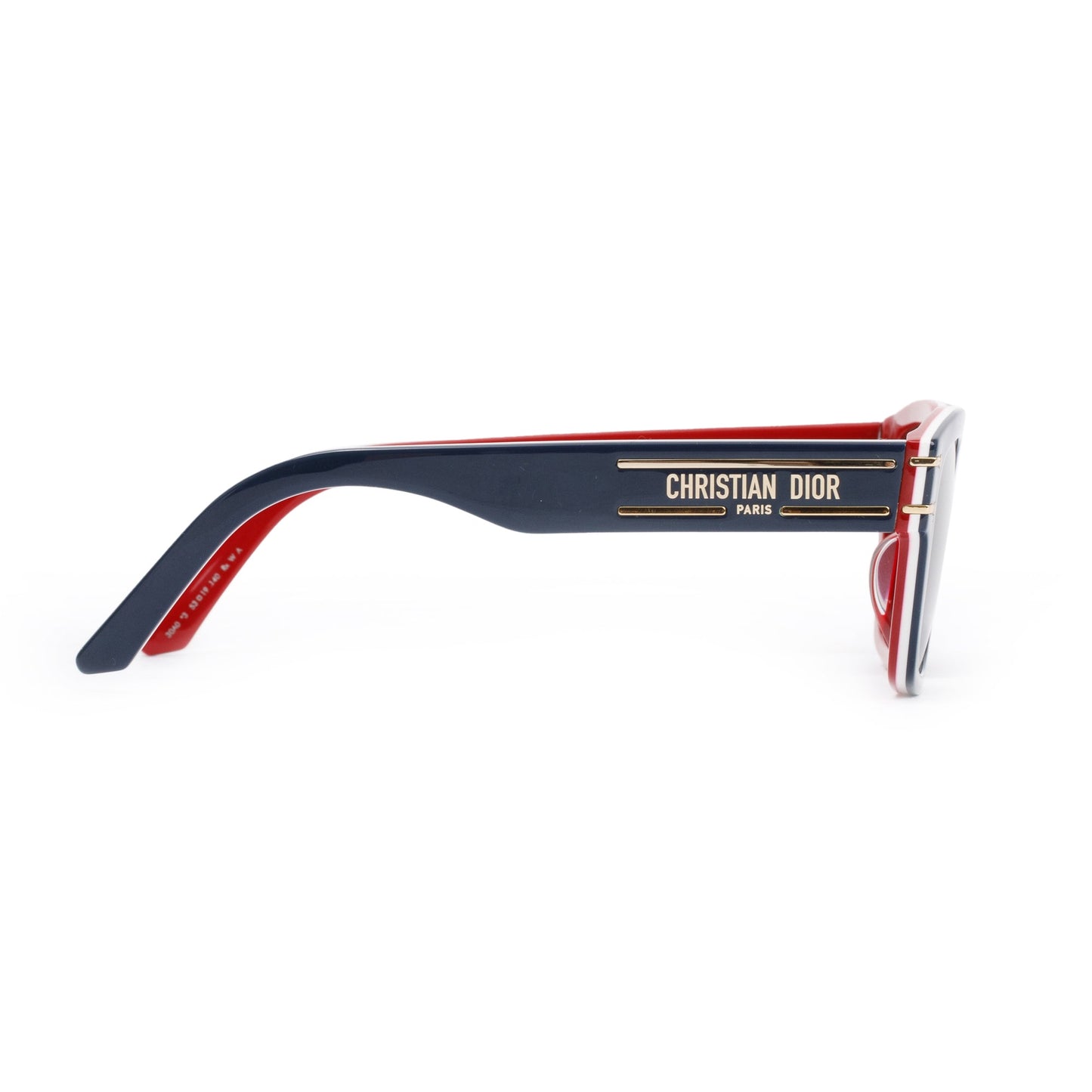 Christian Dior Navy/Red Acetate DiorSignature S3U Square Sunglasses