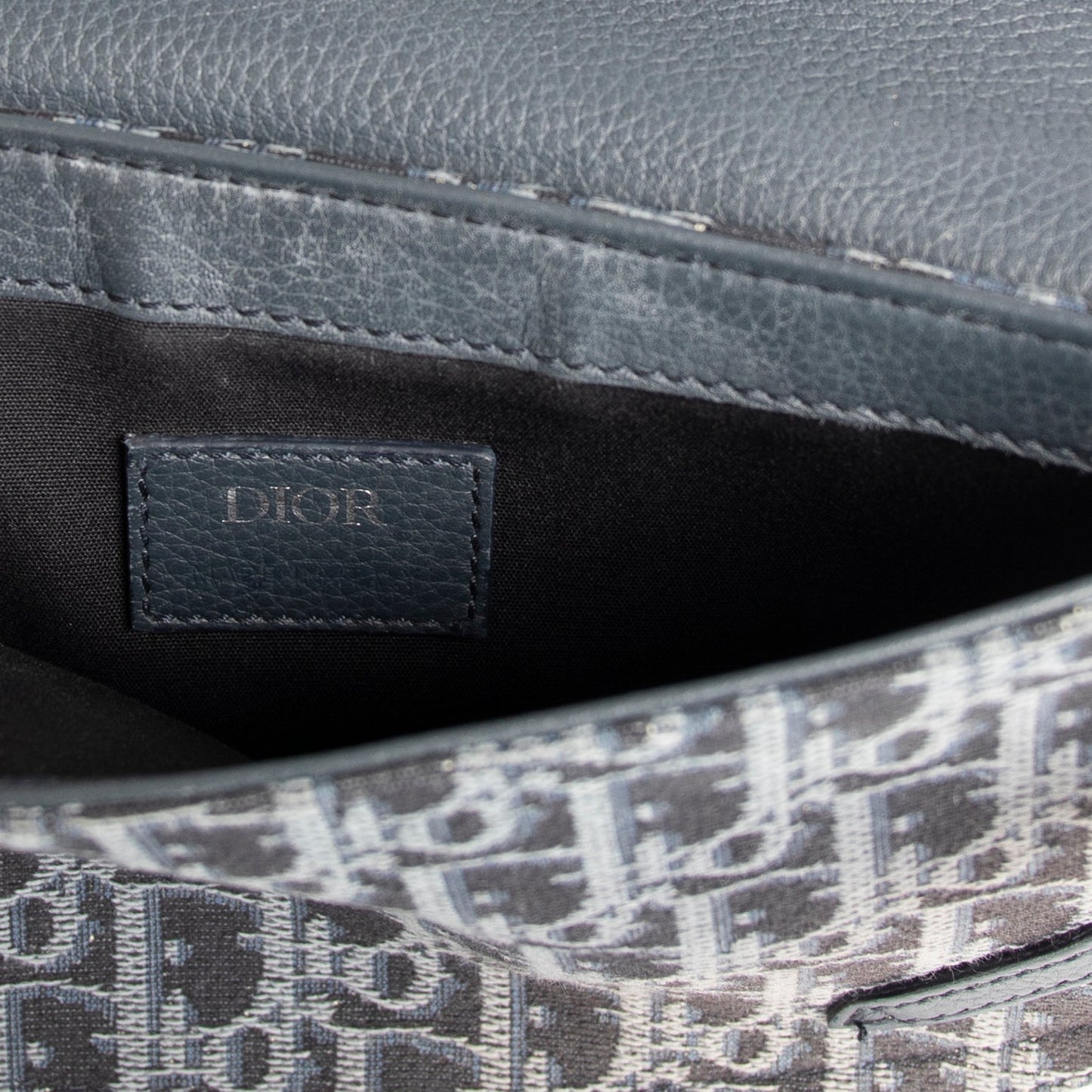 Christian Dior Oblique Jacquard Saddle Pouch