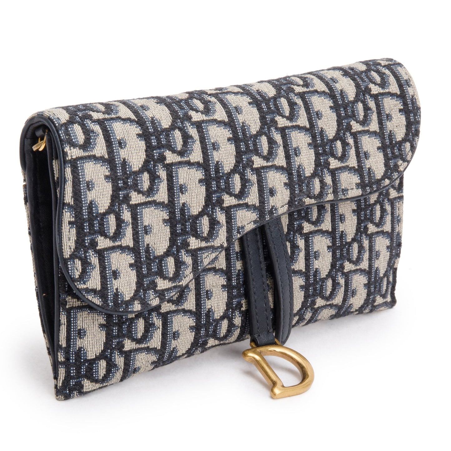 Christian Dior Oblique Long Saddle Wallet on Chain
