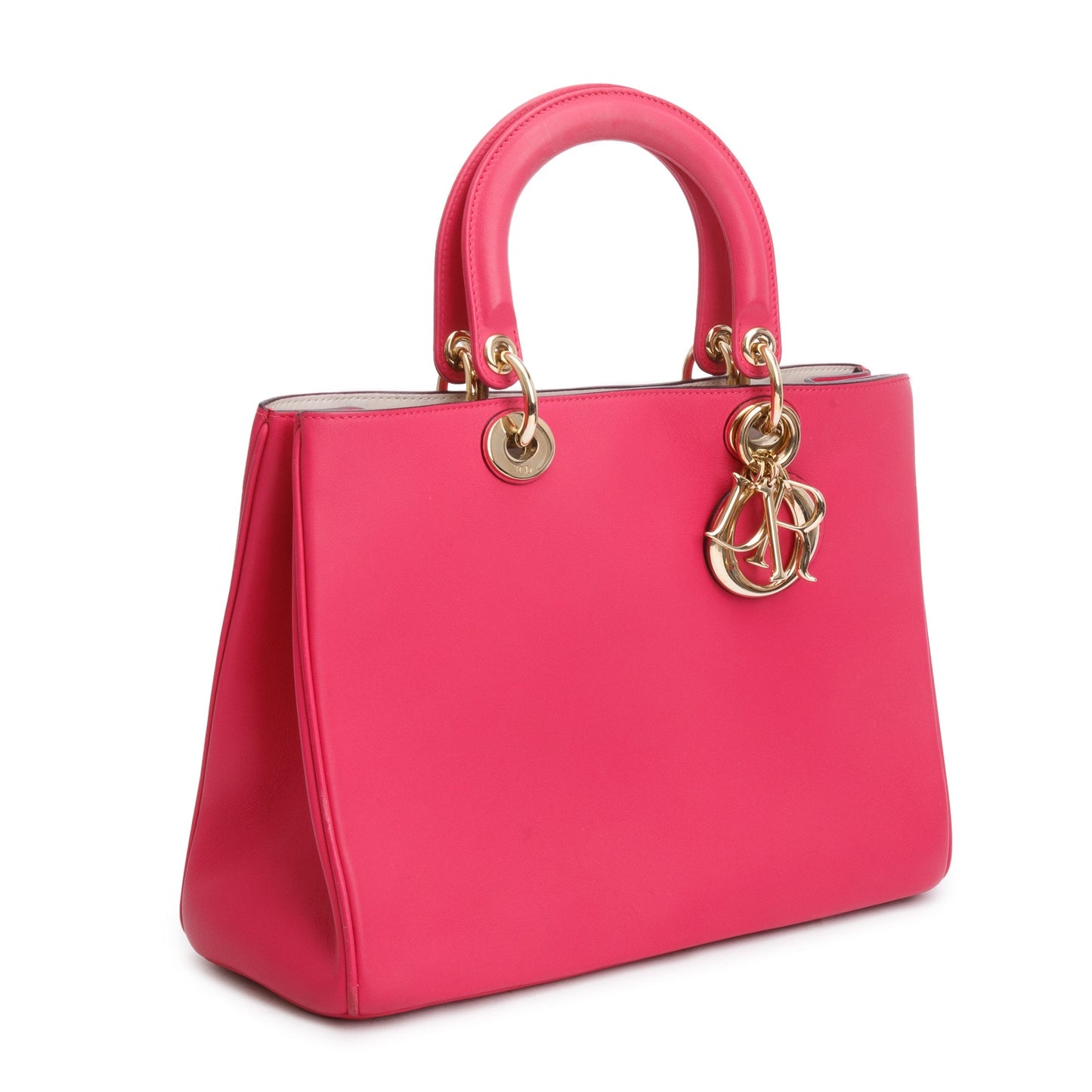 Christian Dior Pink Calfskin Leather Medium Diorissimo Tote