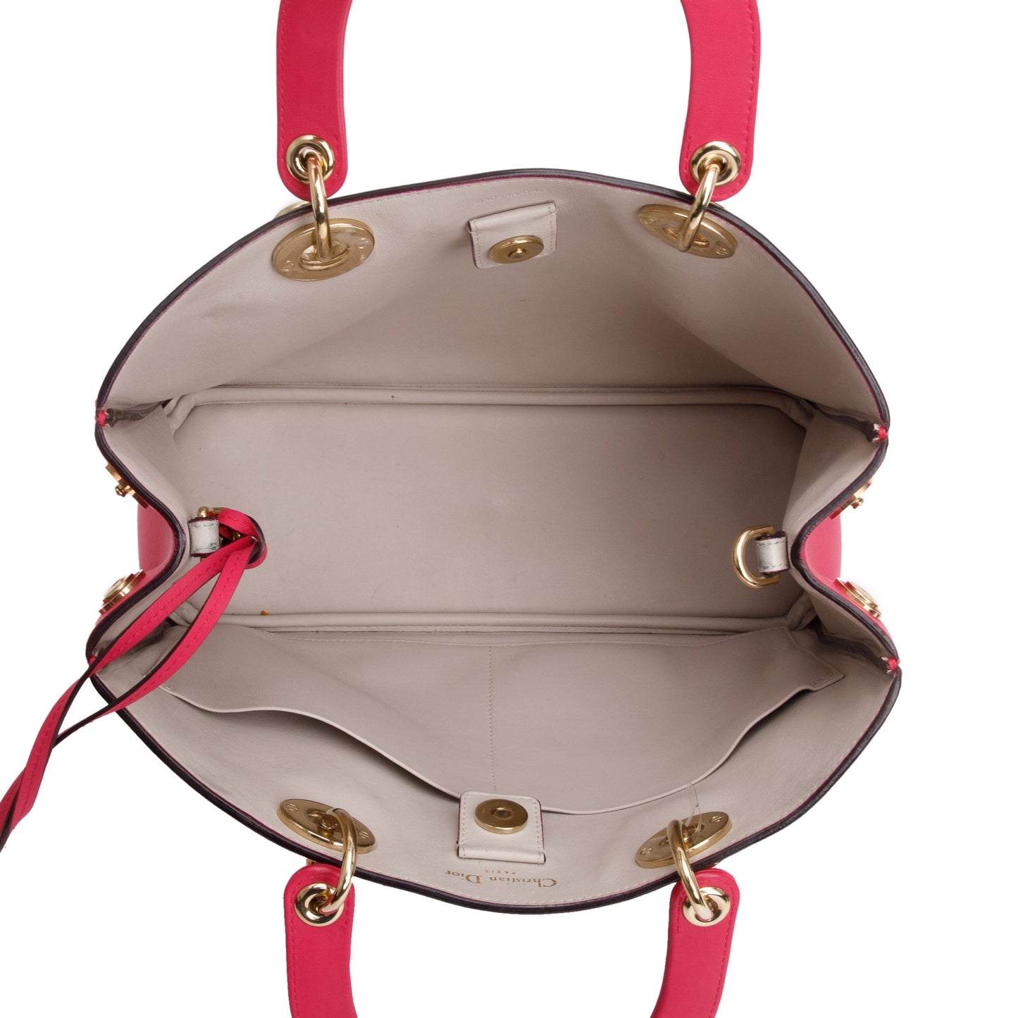Christian Dior Pink Calfskin Leather Medium Diorissimo Tote