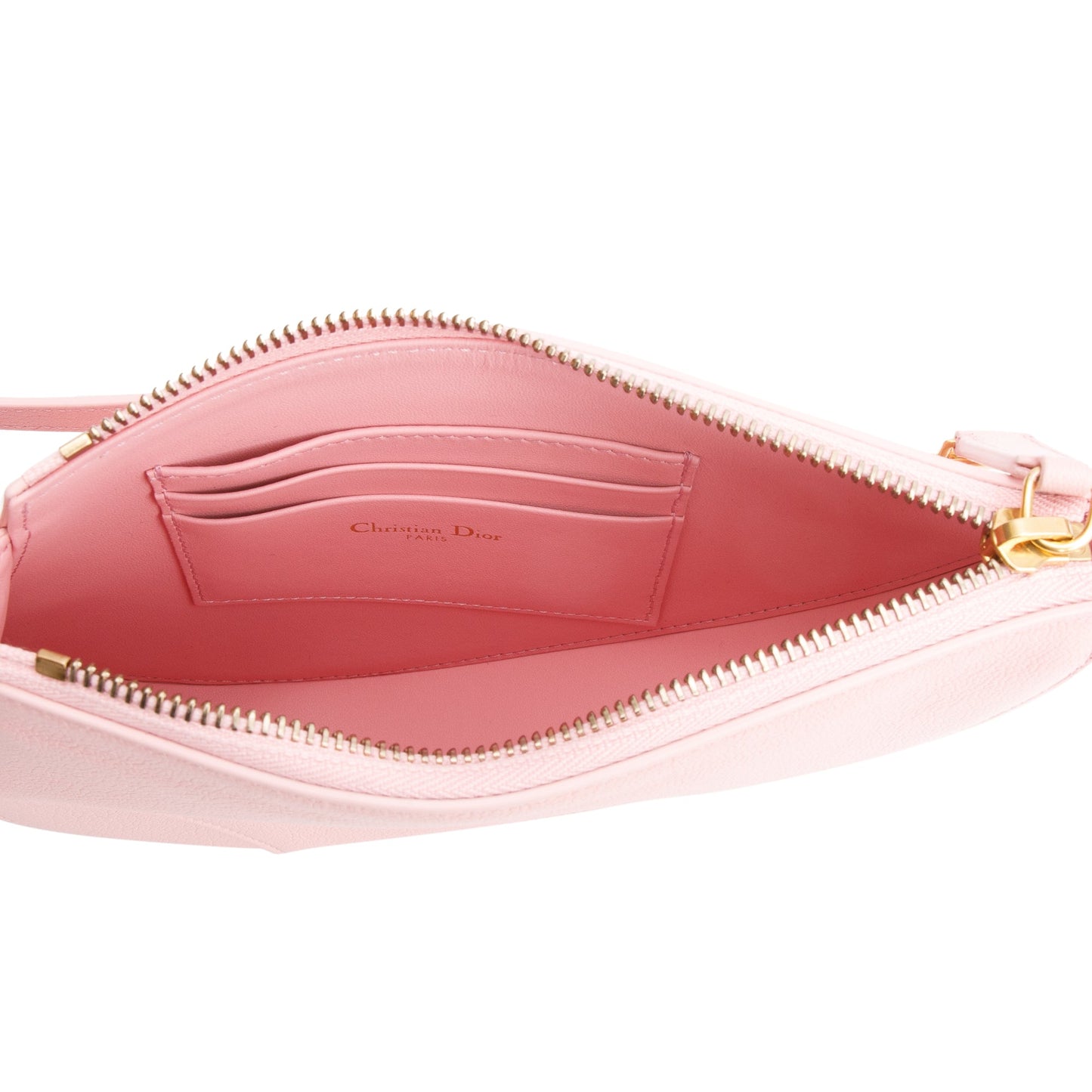 Christian Dior Pink Calfskin Leather Saddle Rodeo Pouch