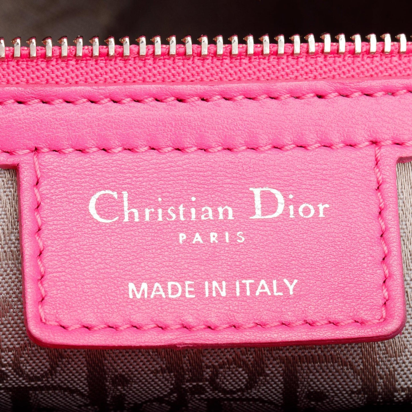 Christian Dior Pink Cannage Leather Large Lady Dior Bag
