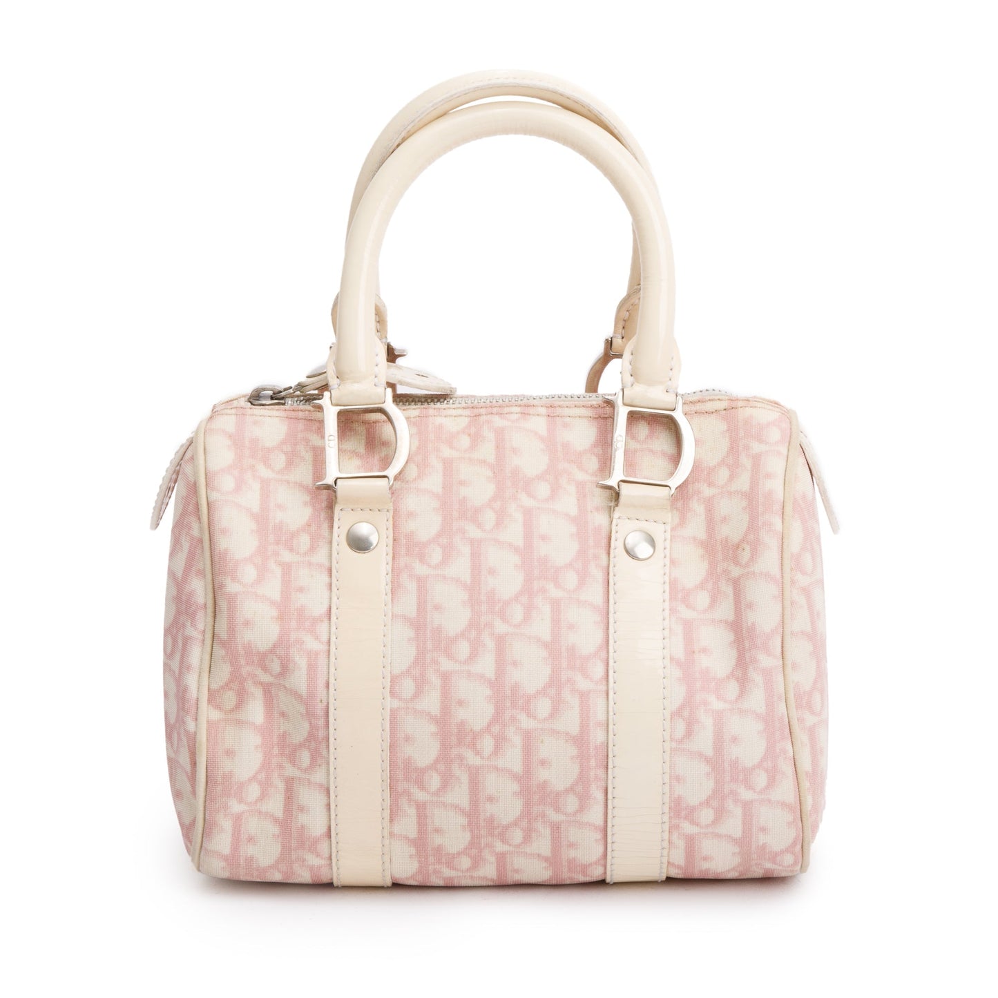Christian Dior Pink Diorissimo Canvas Girly Trotter Boston Bag
