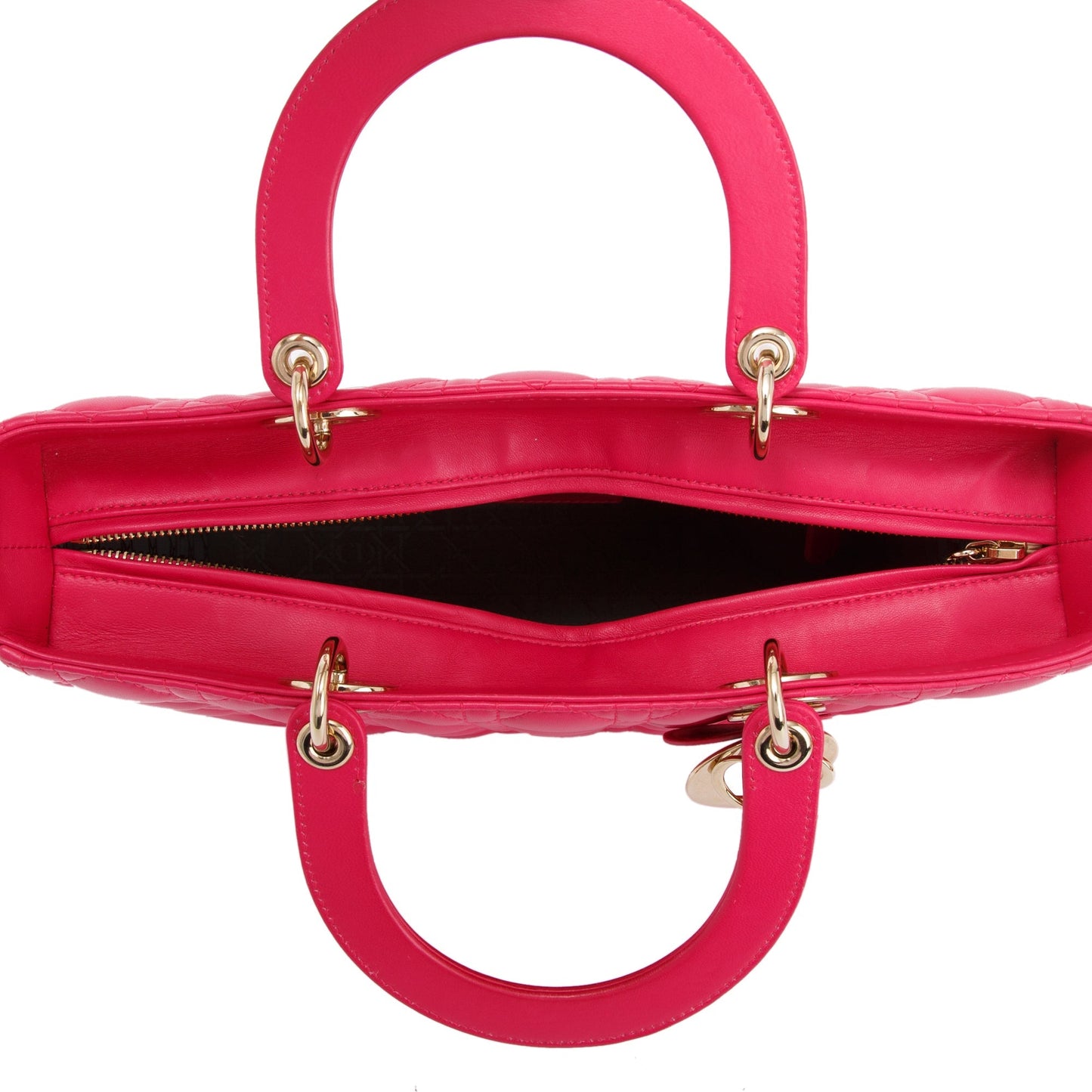 Christian Dior Pink Large Cannage Lady Dior Bag