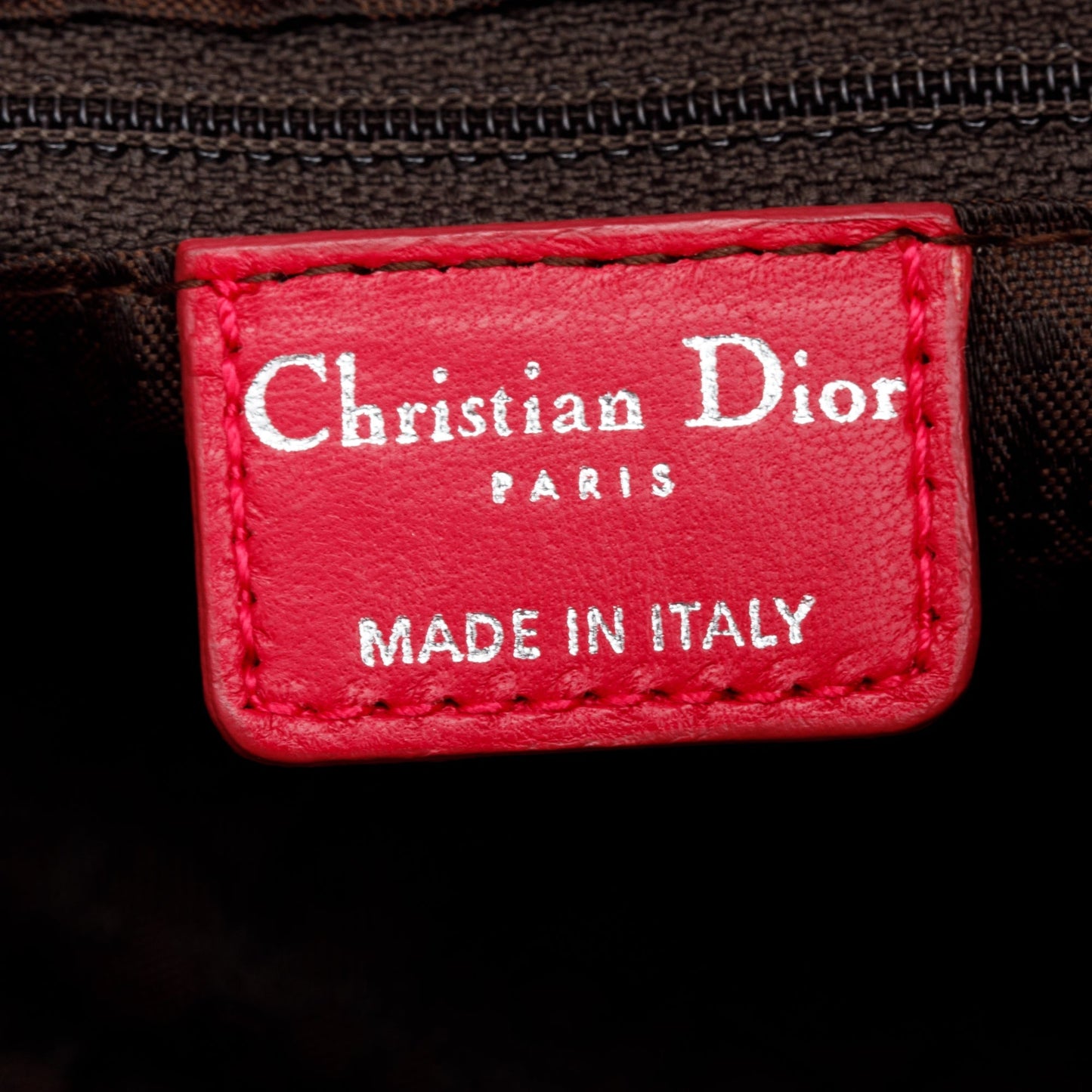 Christian Dior Pink Satin Cannage Drawstring Bag