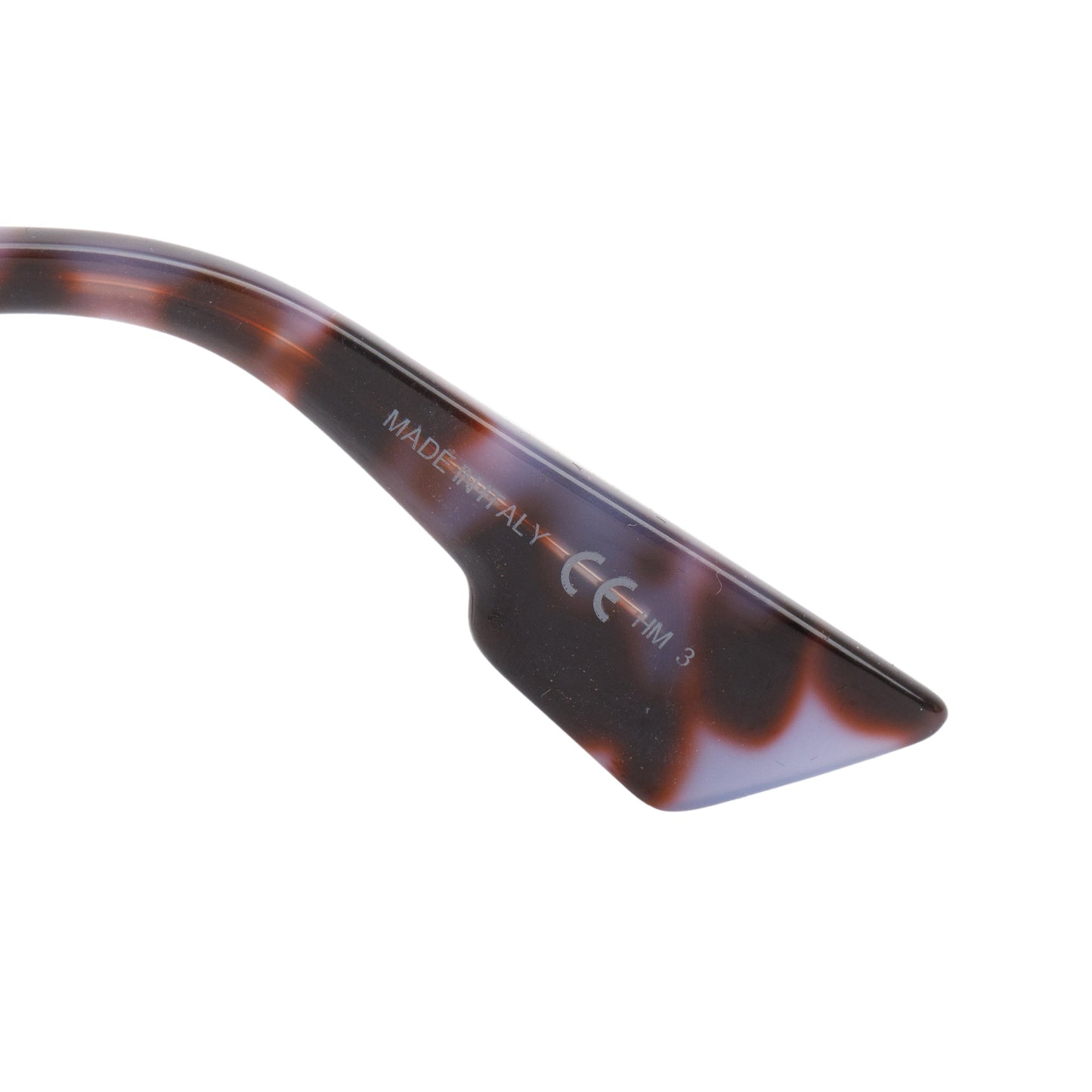 Christian Dior Purple Spotted Havana Acetate Abstract Mirrored Square Sunglasses