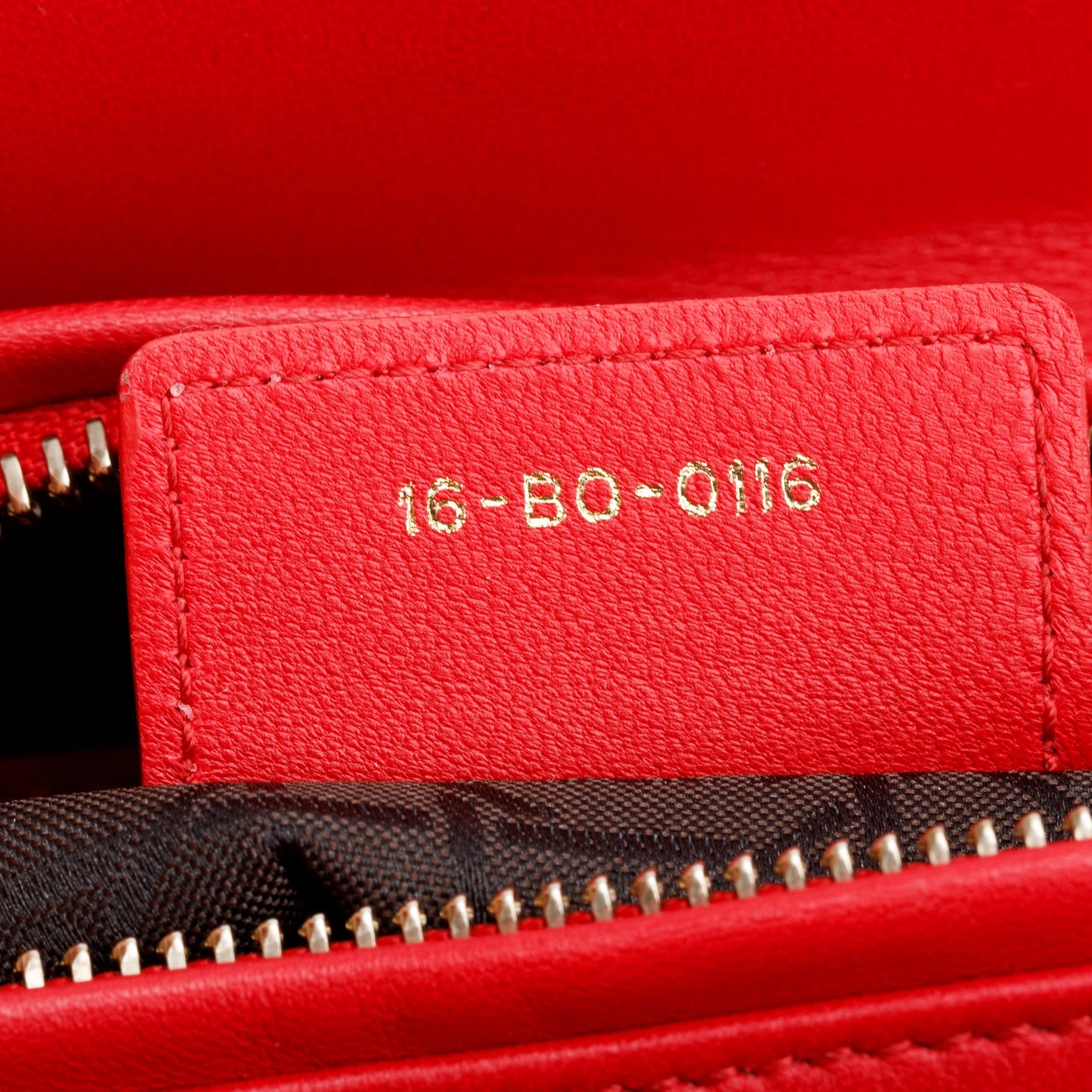 Christian Dior Red Cannage Lambskin Leather Small Lady Dior Bag