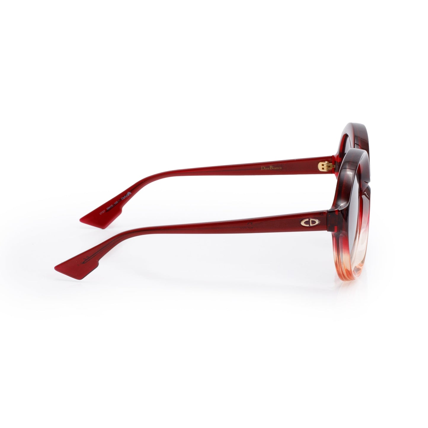 Christian Dior Red Ombre Acetate DiorBianca Round Oversized Sunglasses