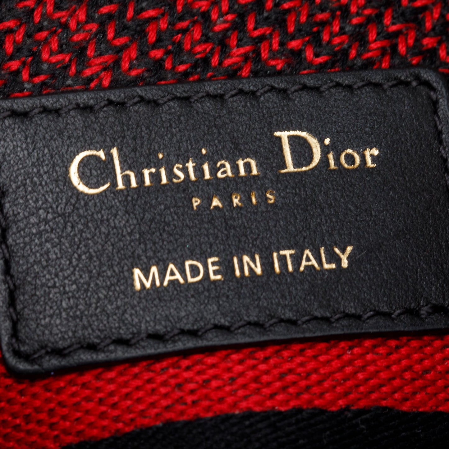 Christian Dior Red/White/Black Canvas Dioramour Graffiti Medium Lady Di-Lite Bag