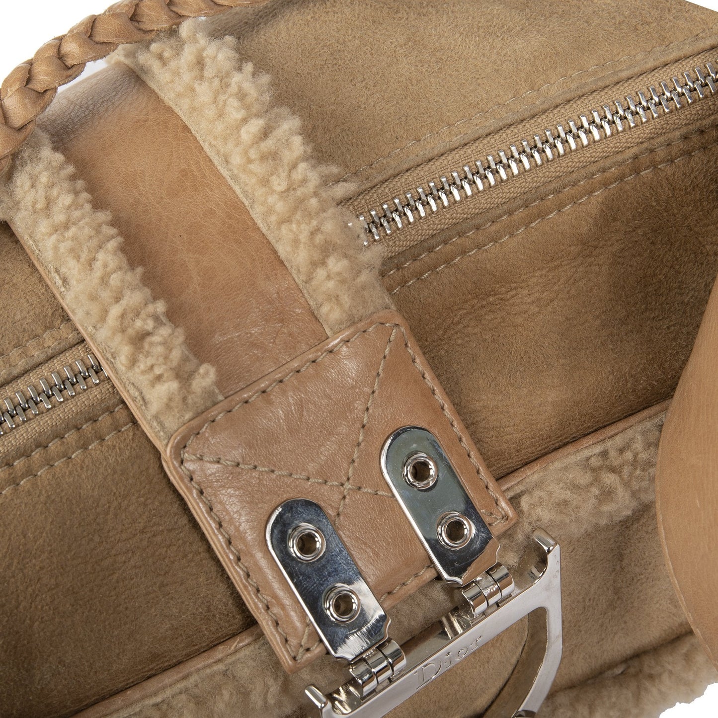 Christian Dior Remove Before Flight Shearling Bag
