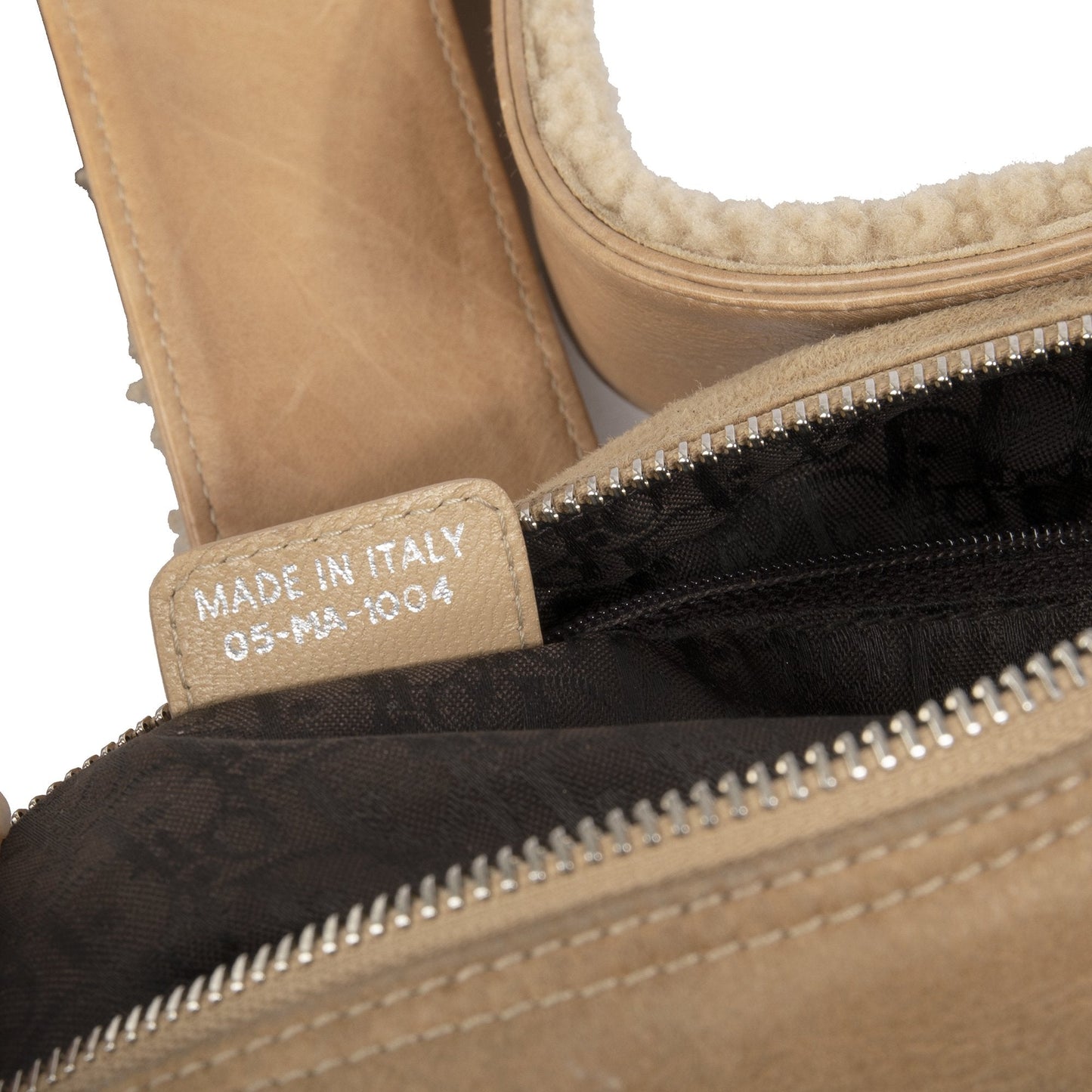 Christian Dior Remove Before Flight Shearling Bag