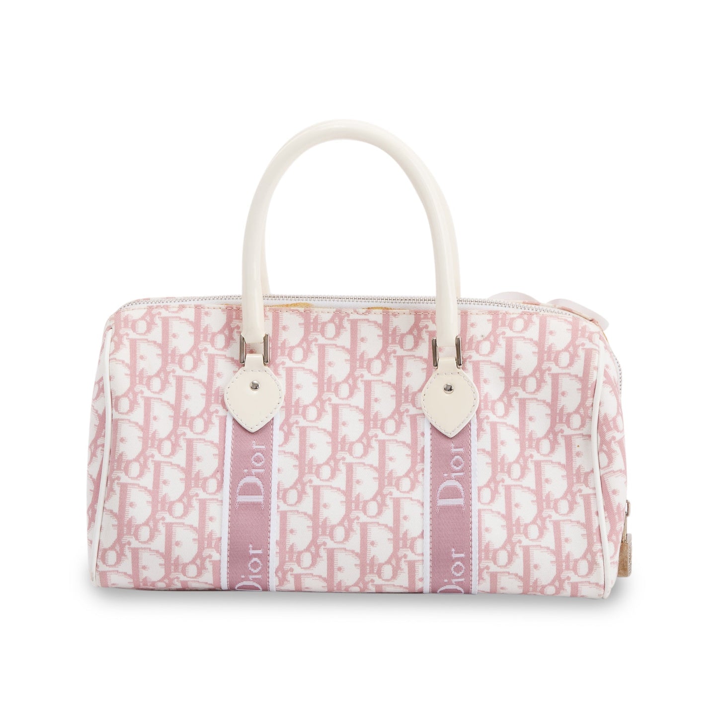 Christian Dior Vintage Girly Trotter Floral Boston Bag