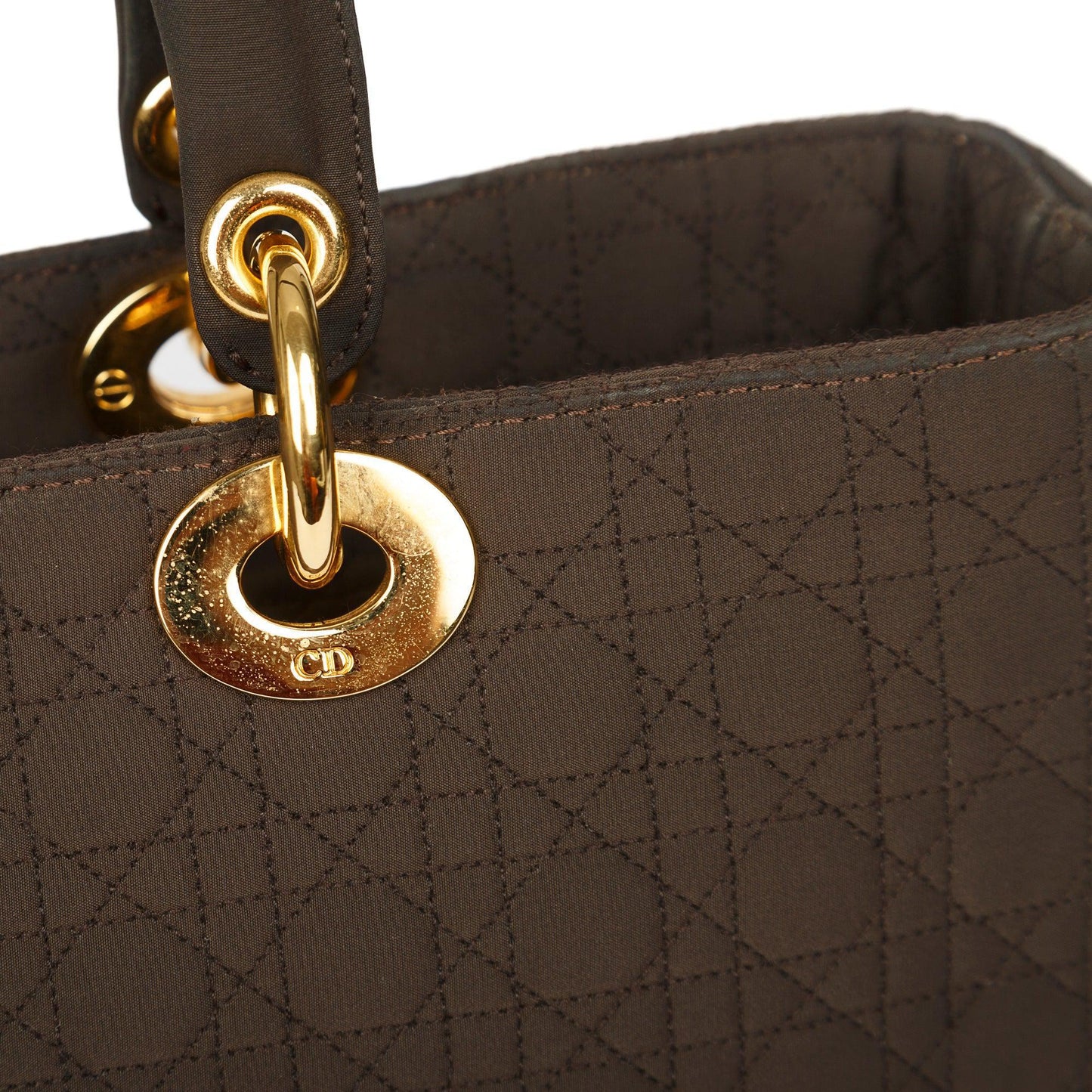 Christian Dior Vintage Large Nylon Lady Dior Bag