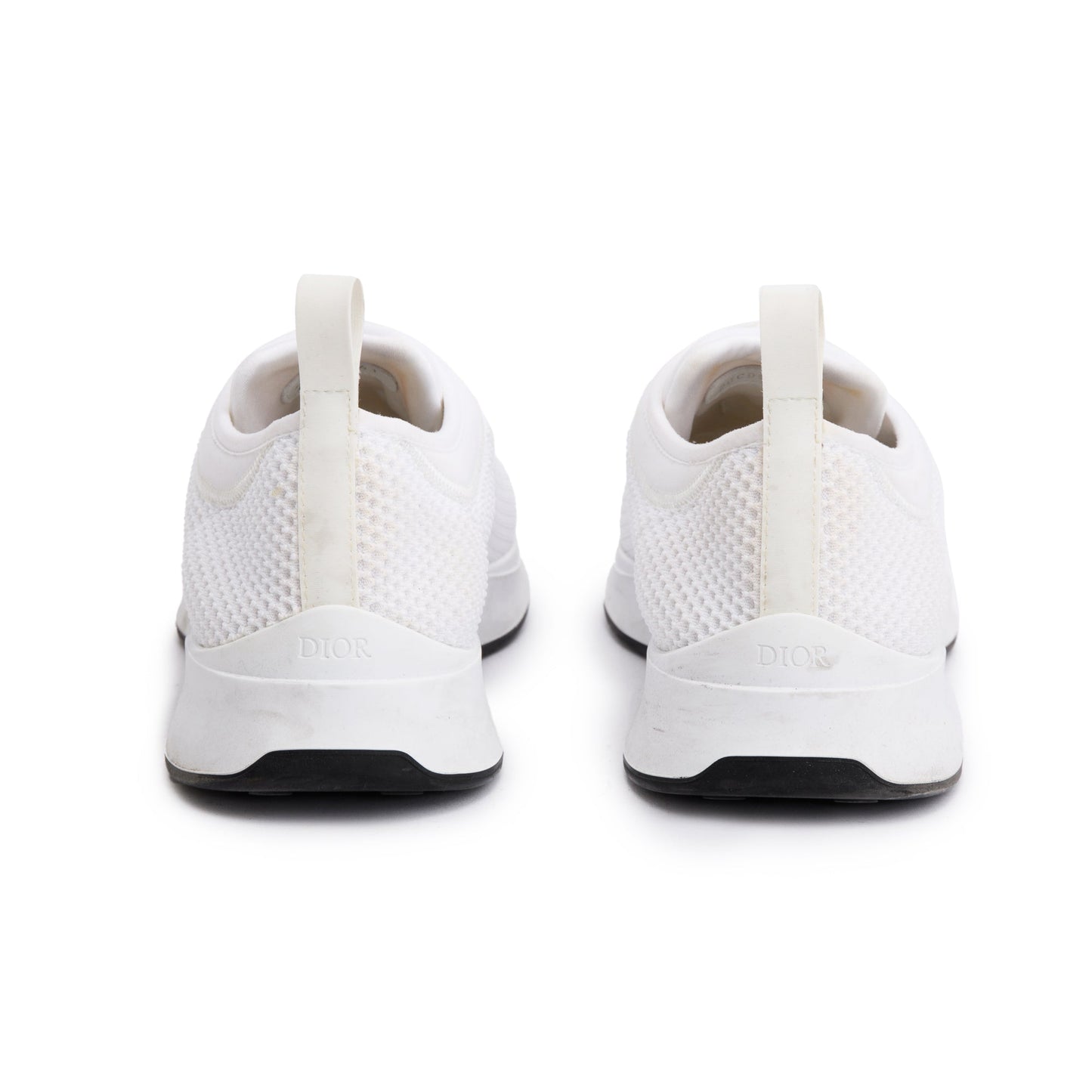 Christian Dior White Knit B25 Low Sneakers, Size 41