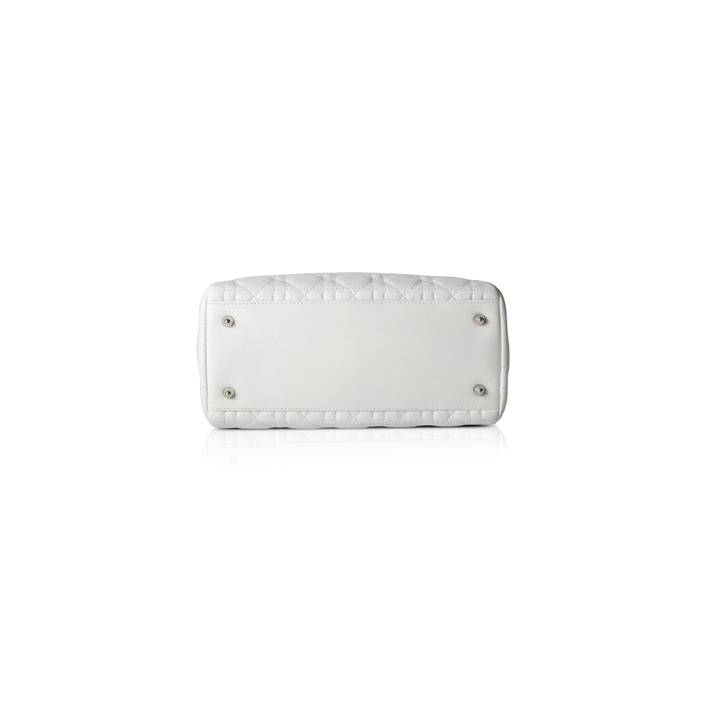 Christian Dior White Medium Lady Dior Bag