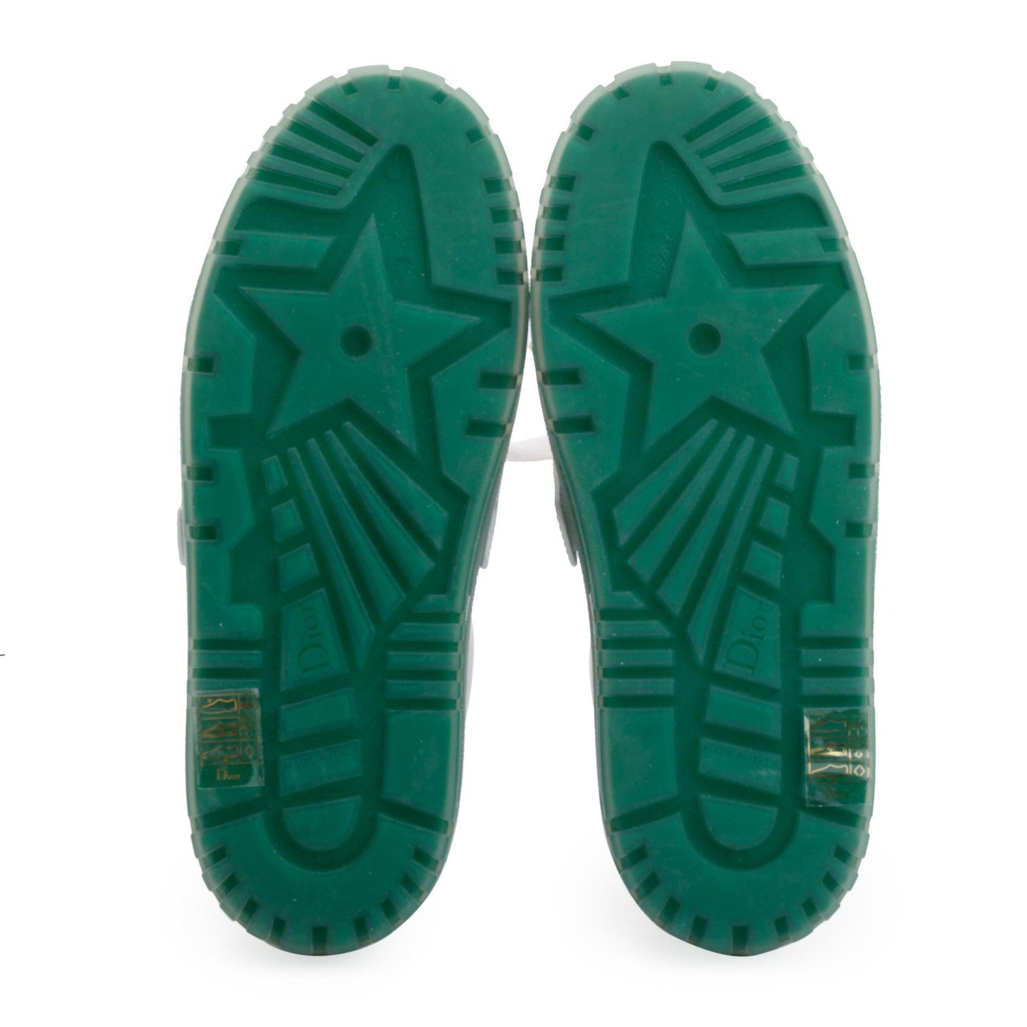 Christian Dior White/Green  Dior-ID Sneakers, Size 37