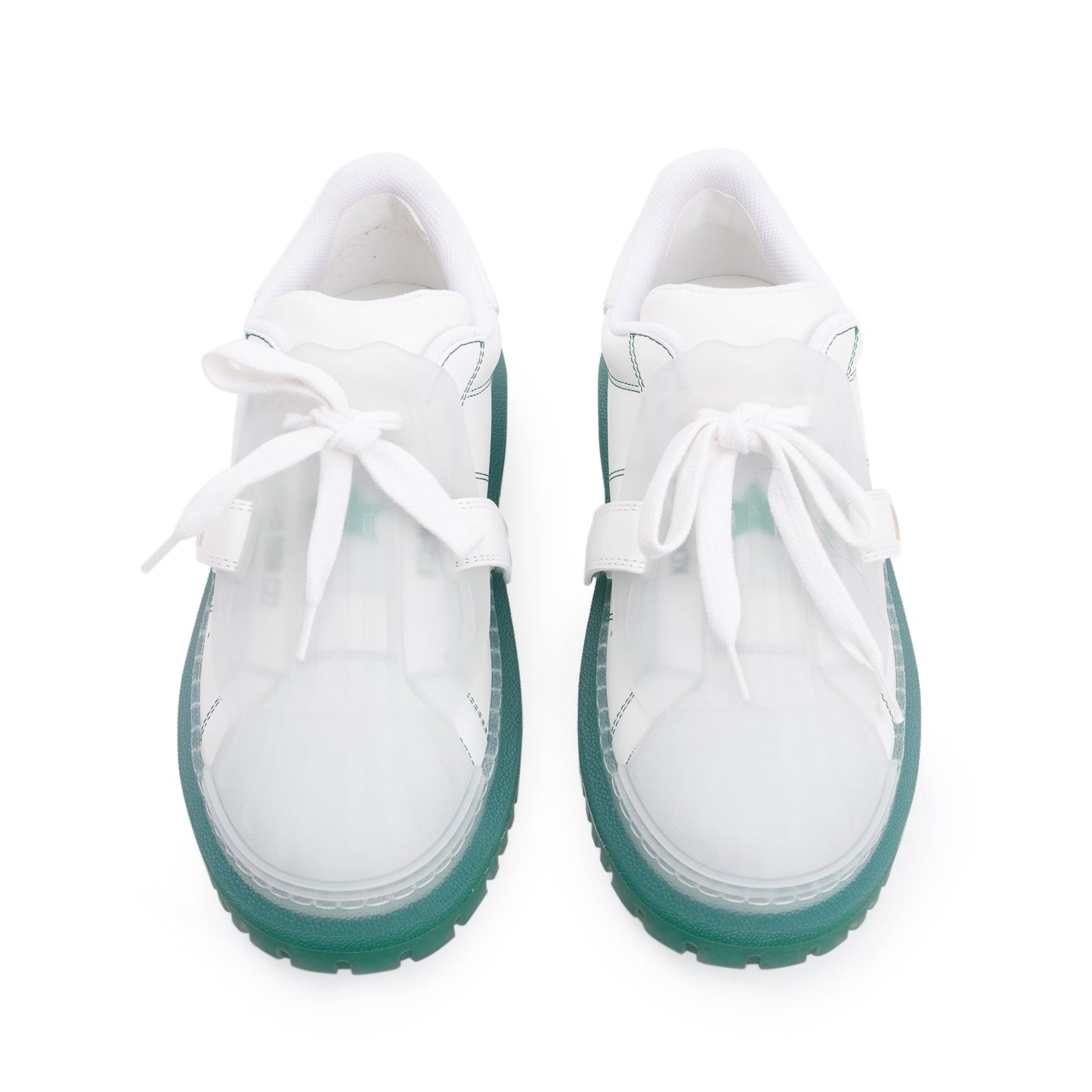 Christian Dior White/Green  Dior-ID Sneakers, Size 37