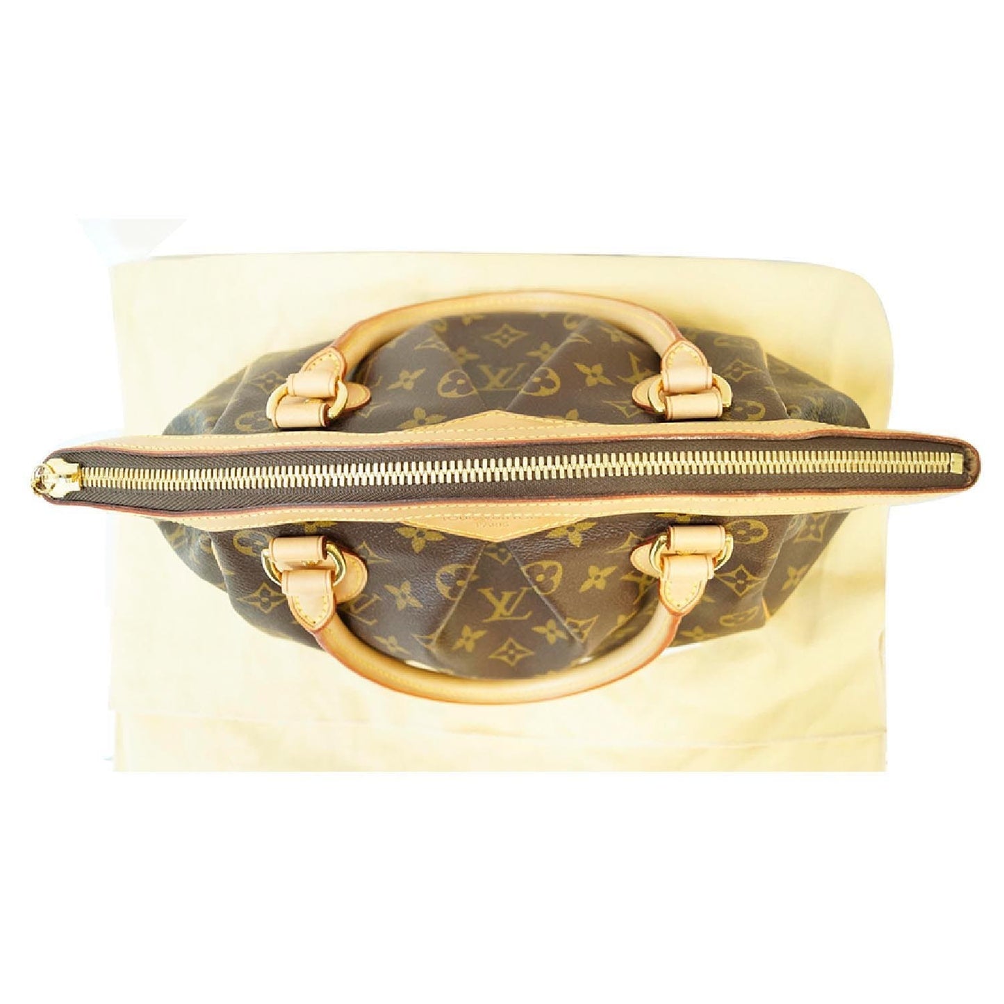 LOUIS VUITTON Tivoli PM Monogram Canvas Shoulder Bag Brown