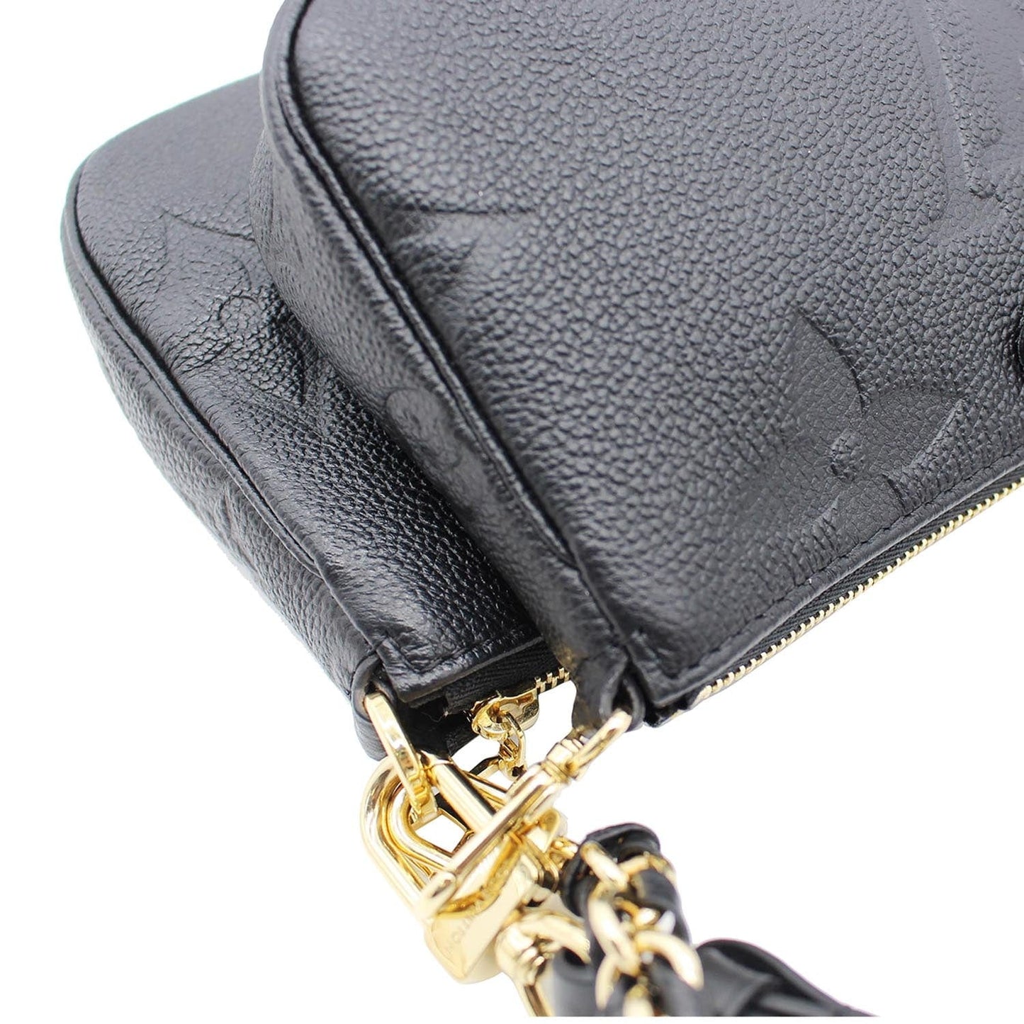 LOUIS VUITTON  Multi Pochette Empreinte Leather Accessories Bag Black
