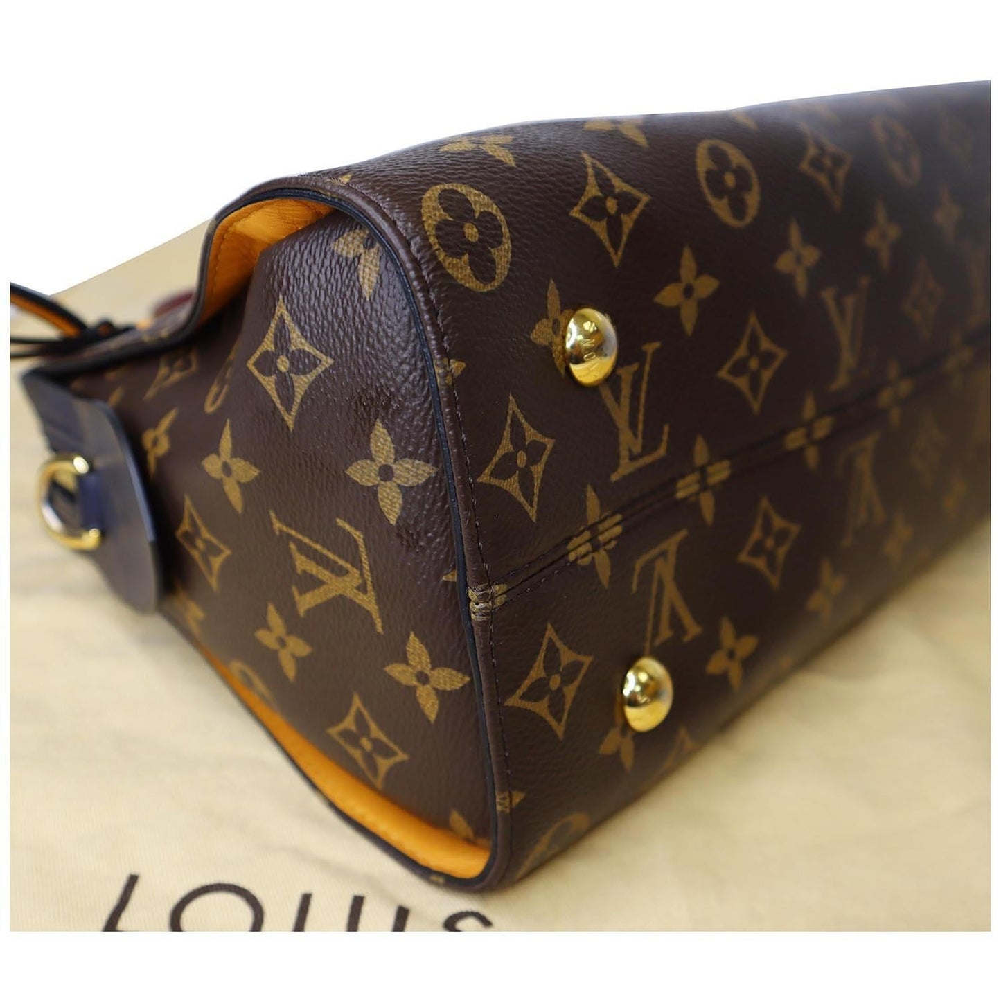LOUIS VUITTON Tuileries Monogram Canvas Tote Shoulder Bag Brown