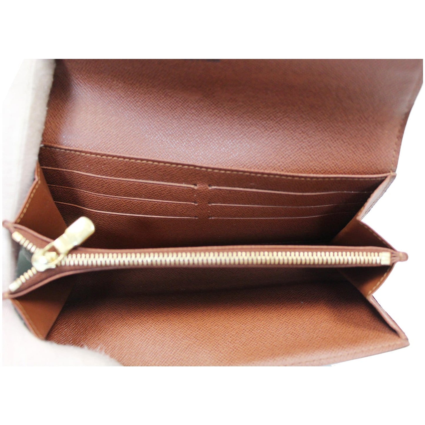 LOUIS VUITTON Sarah Monogram Canvas Wallet Brown