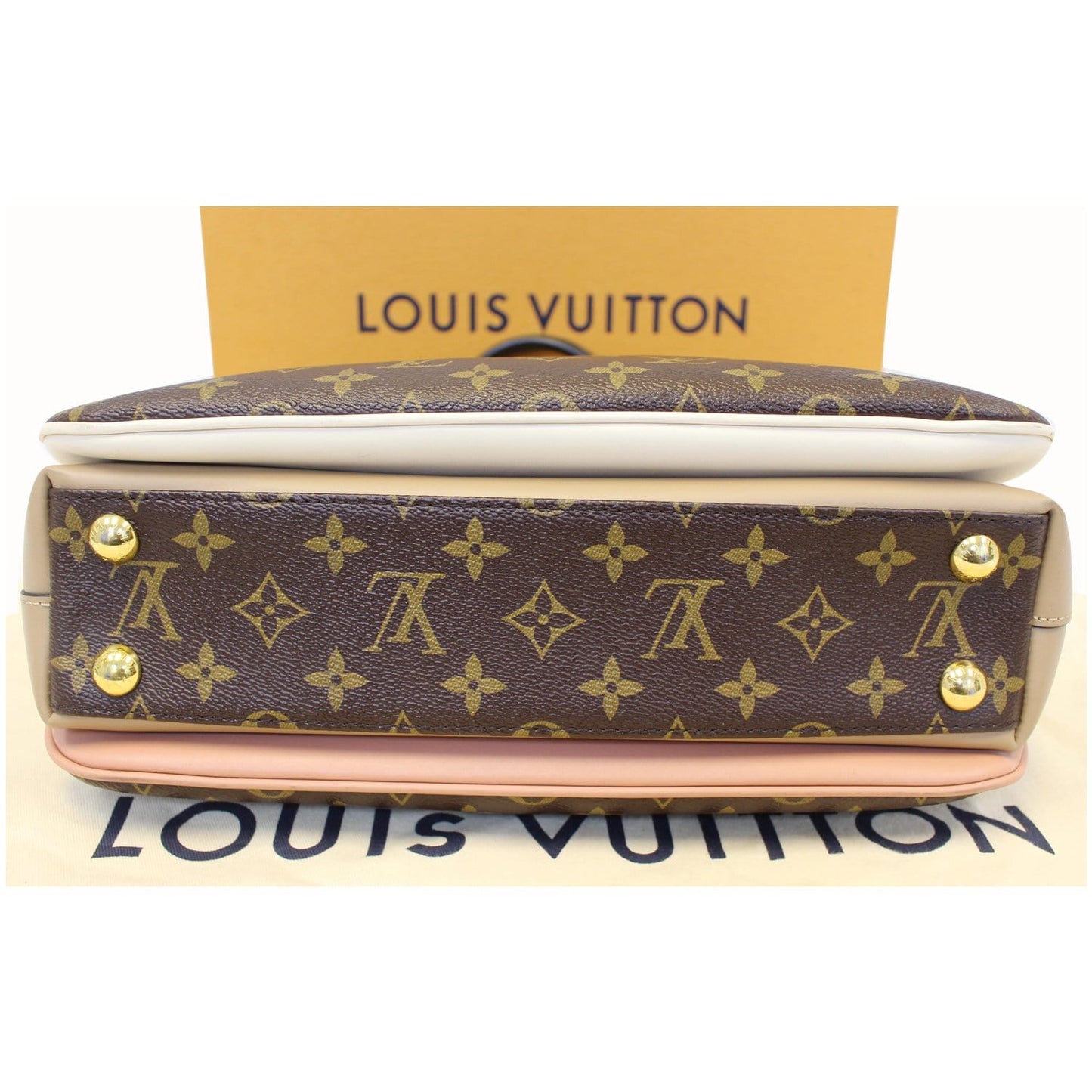 LOUIS VUITTON Millefeuille Monogram Canvas Shoulder Bag Brown
