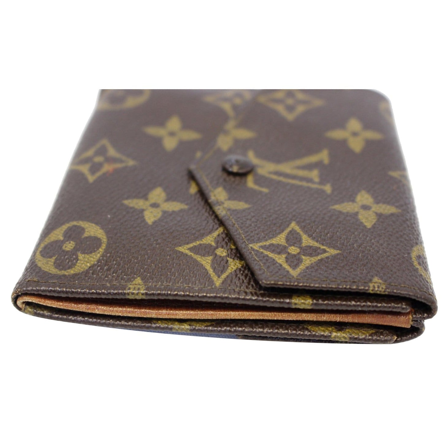 LOUIS VUITTON Monogram canvas Vintage Flap Wallet Brown