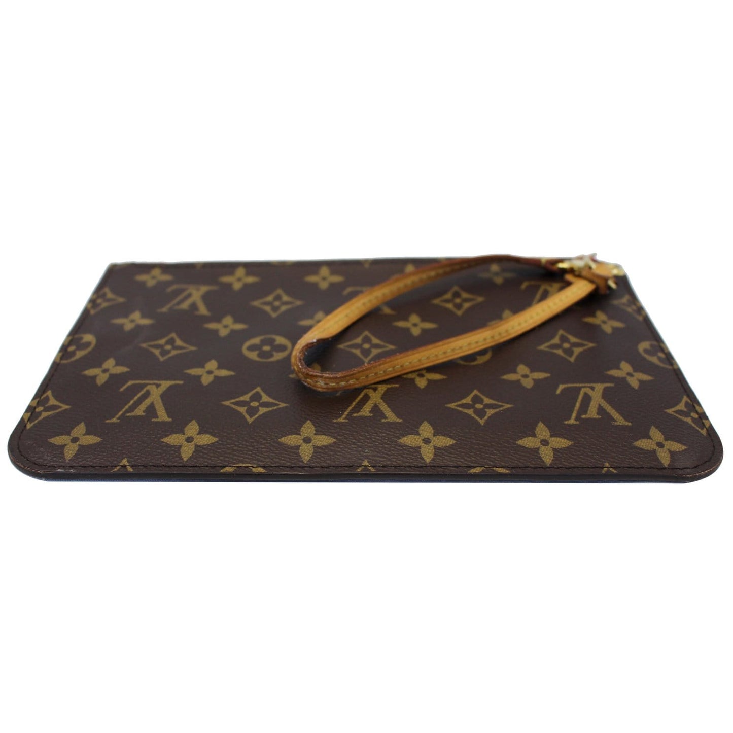LOUIS VUITTON Pochette Wristlet Pouch Monogram Canvas Neverfull MM/GM Brown