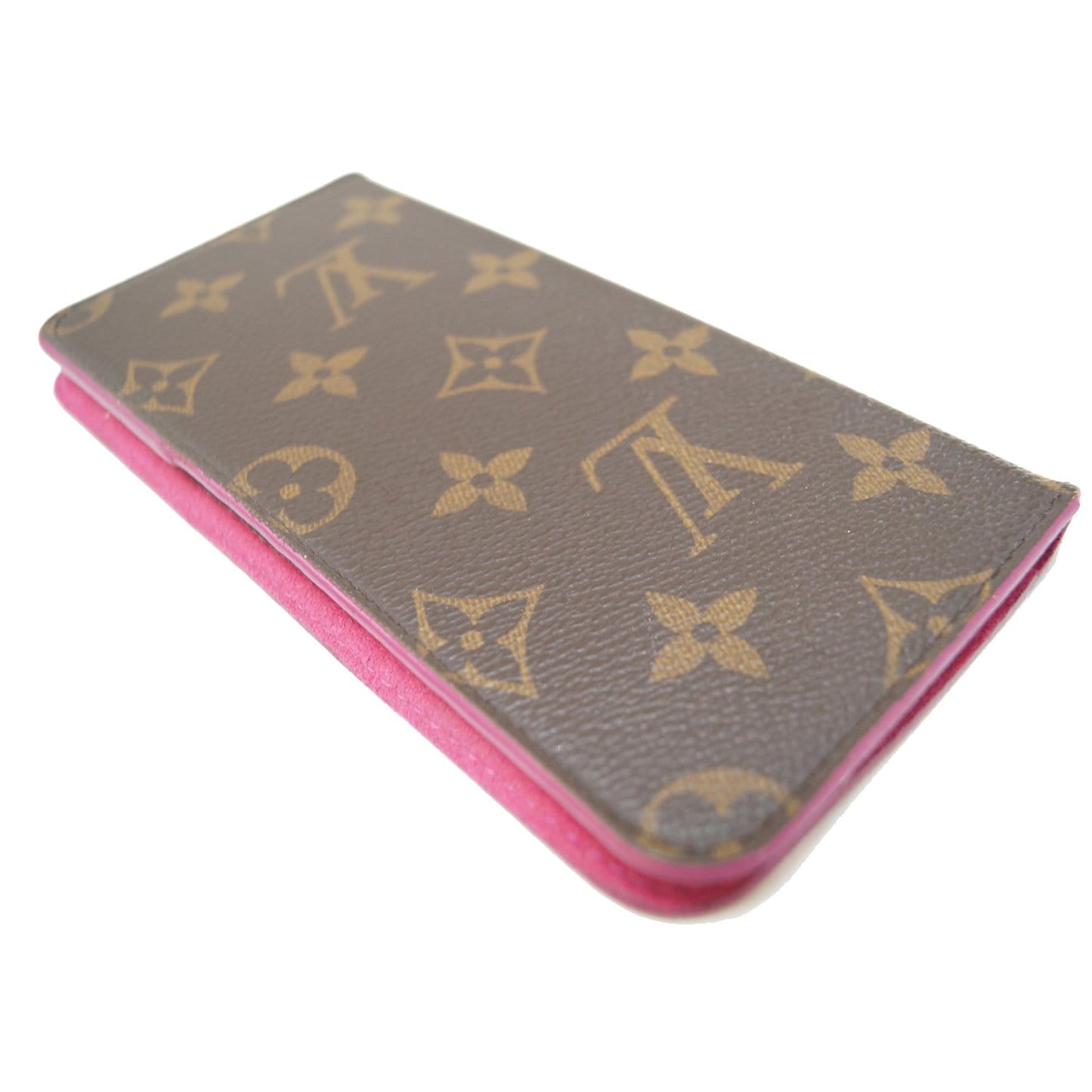 LOUIS VUITTON IPhone 7 Plus Folio Monogram Canvas Phone Case Brown