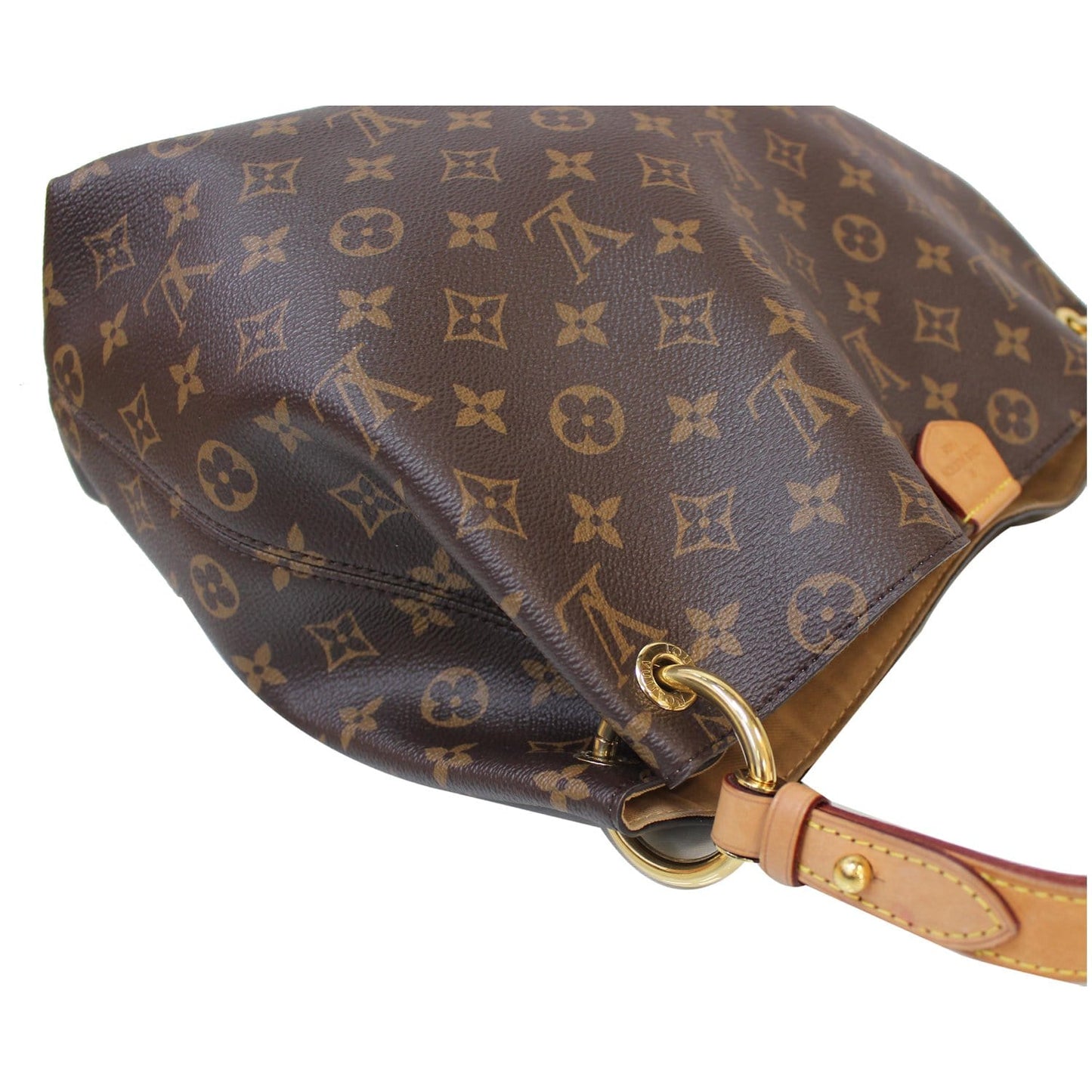 LOUIS VUITTON Graceful MM Monogram Canvas Shoulder Bag Brown