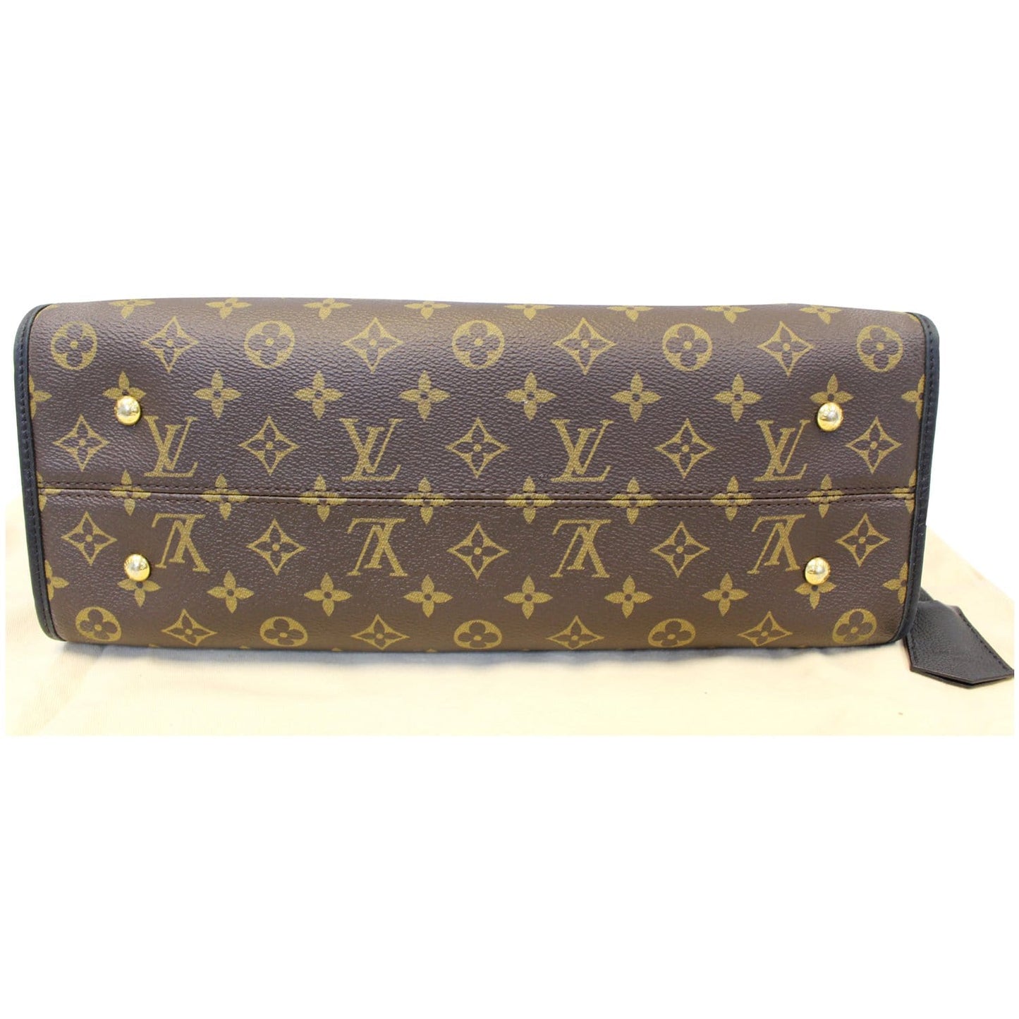 LOUIS VUITTON Popincourt MM Monogram Canvas Shoulder Bag Brown/Noir