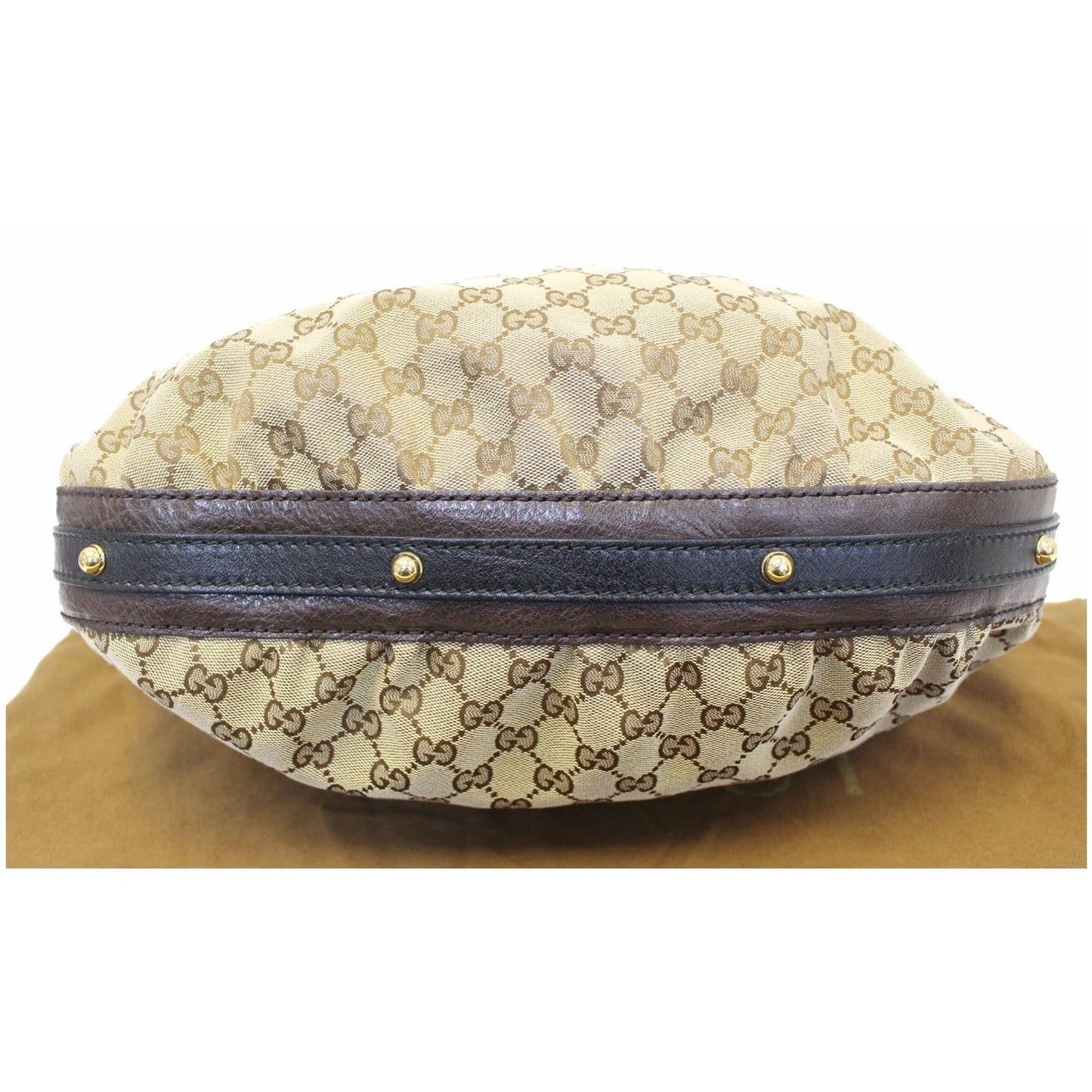 GUCCI Interlocking G Medium GG Canvas Hobo Bag Beige