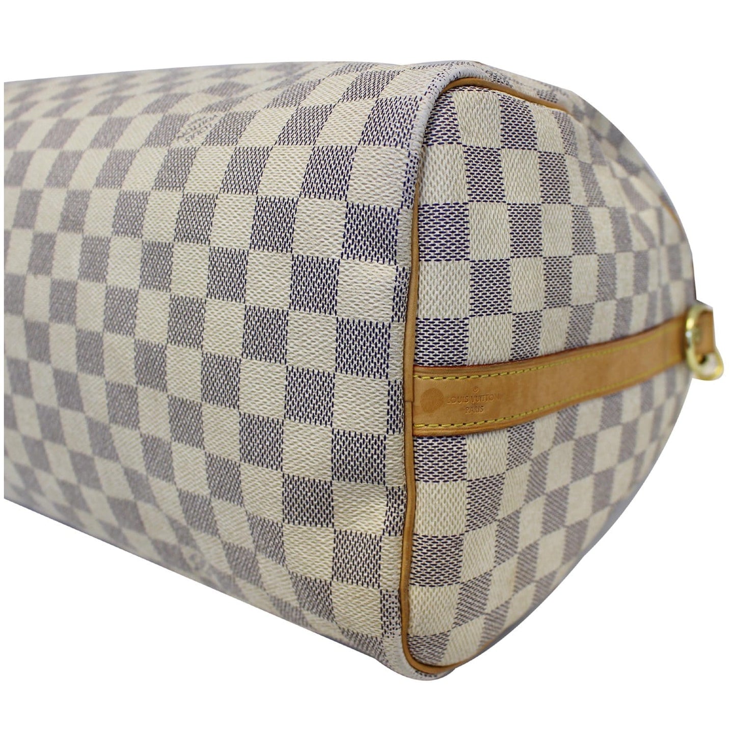 Louis Vuitton Speedy 35 Bandouliere Damier Azur Shoulder Bag White