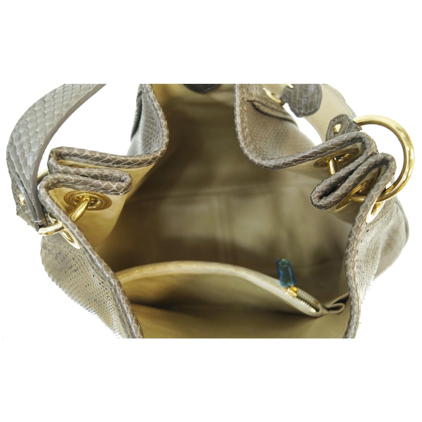 LOUIS VUITTON Galliera PM Gris Matte Python Shoulder Tote Bag Taupe - 15% OFF