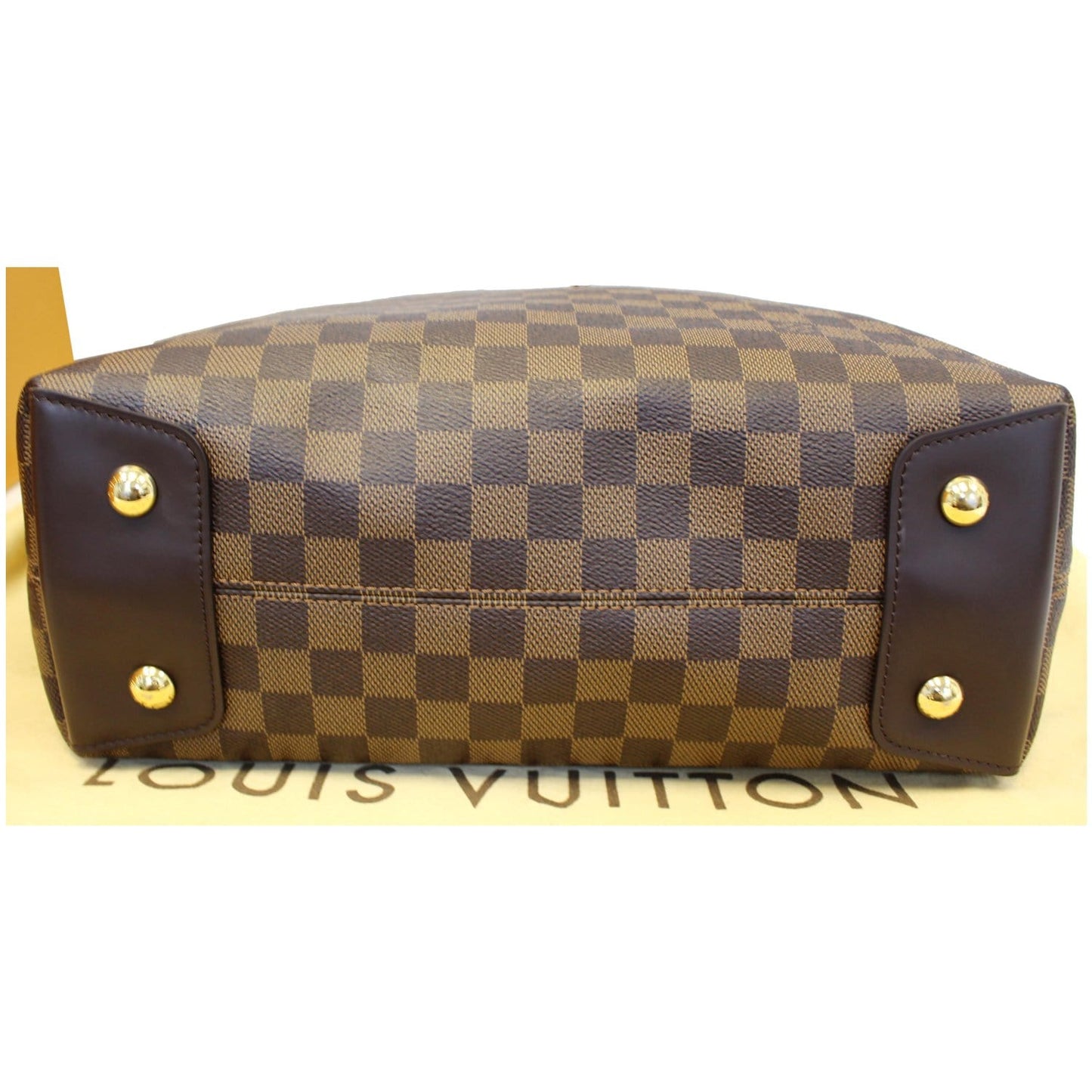 LOUIS VUITTON Duomo Hobo Damier Ebene Shoulder Bag Brown