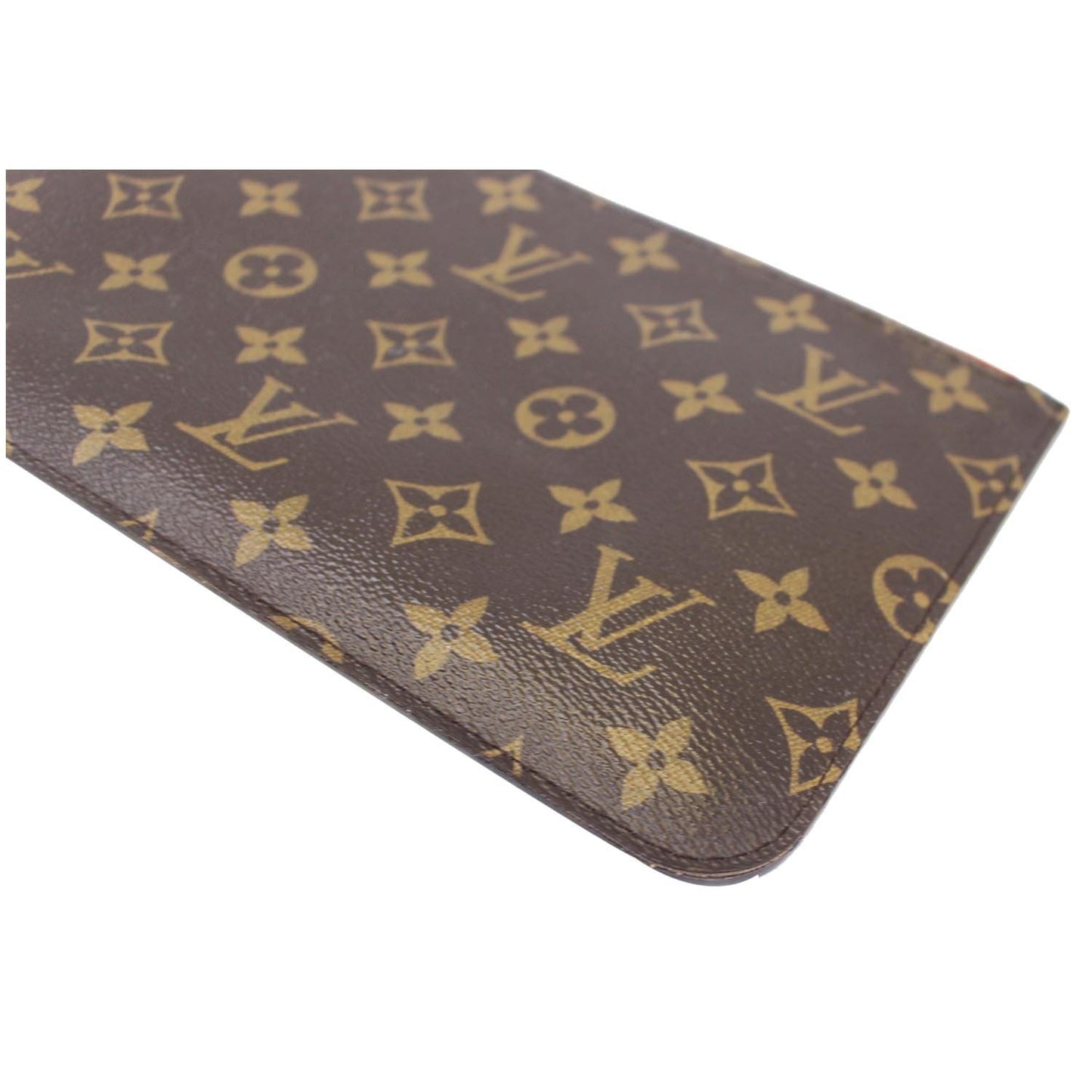 LOUIS VUITTON Pochette Wristlet Pouch Monogram Canvas Neverfull MM Brown