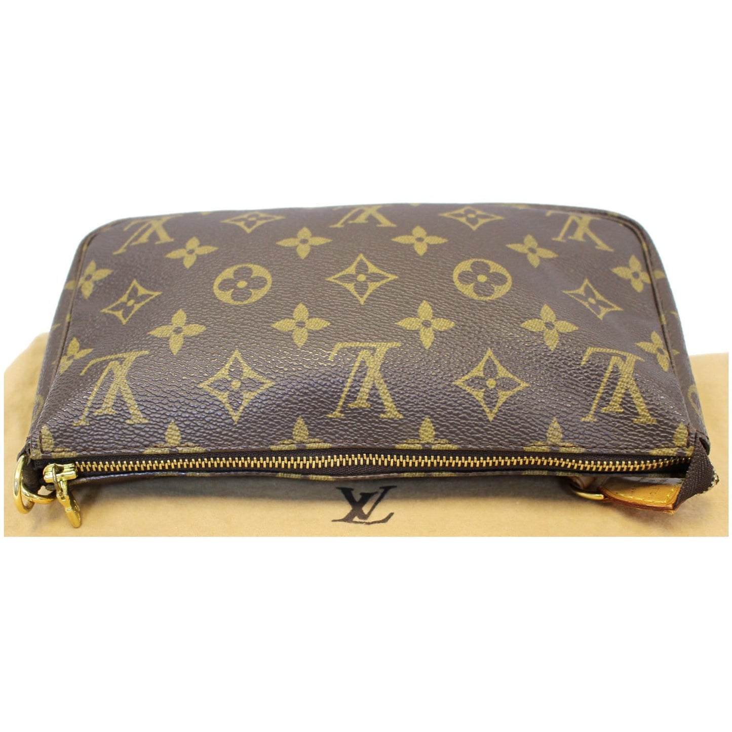 LOUIS VUITTON Pochette Accessoires Monogram Canvas Pouch Bag Brown