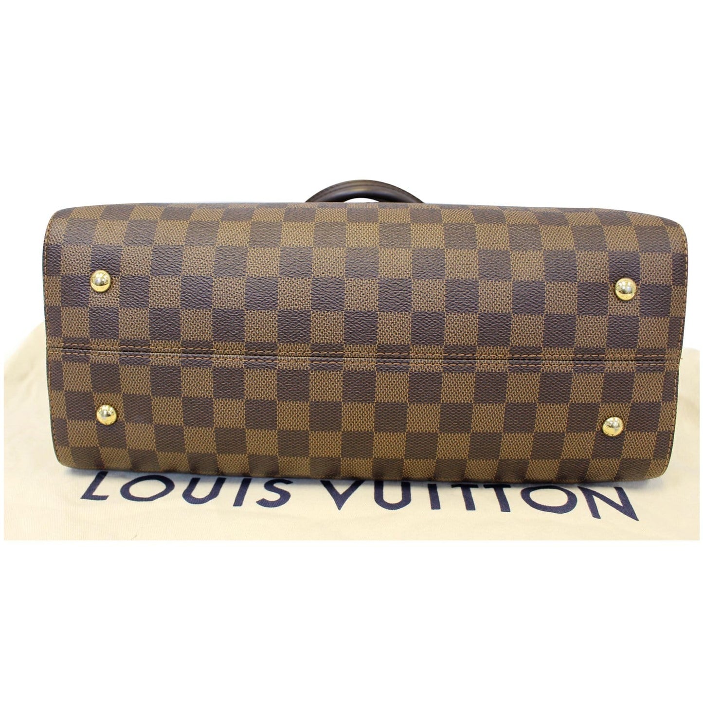 LOUIS VUITTON Kensington Bowling Damier Ebene Shoulder Handbag Brown