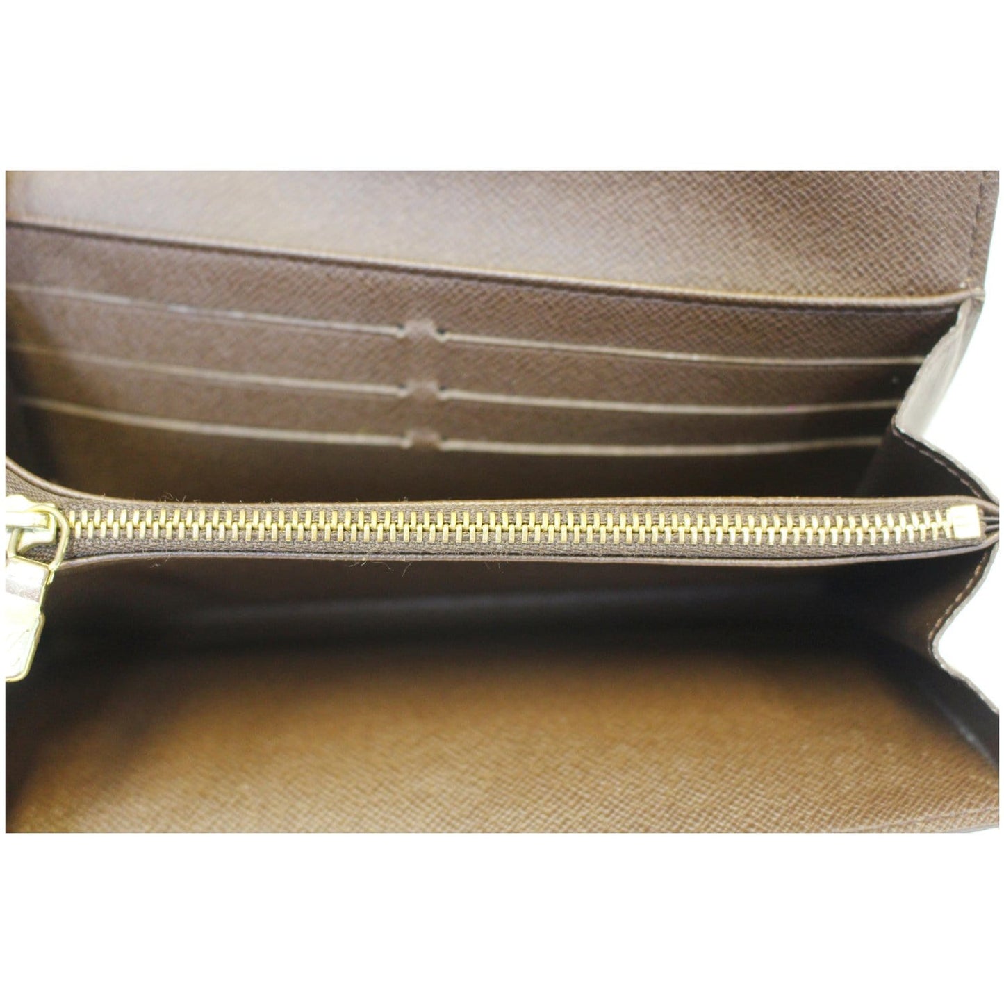 LOUIS VUITTON Sarah Damier Ebene Wallet Brown