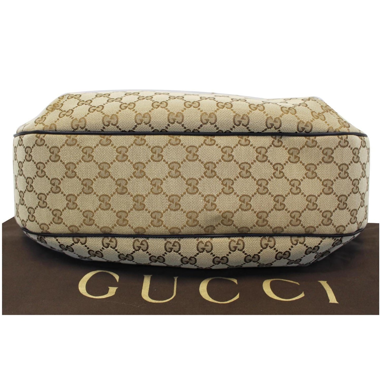GUCCI New Ladies Web GG Canvas Large Hobo Bag Beige 233604