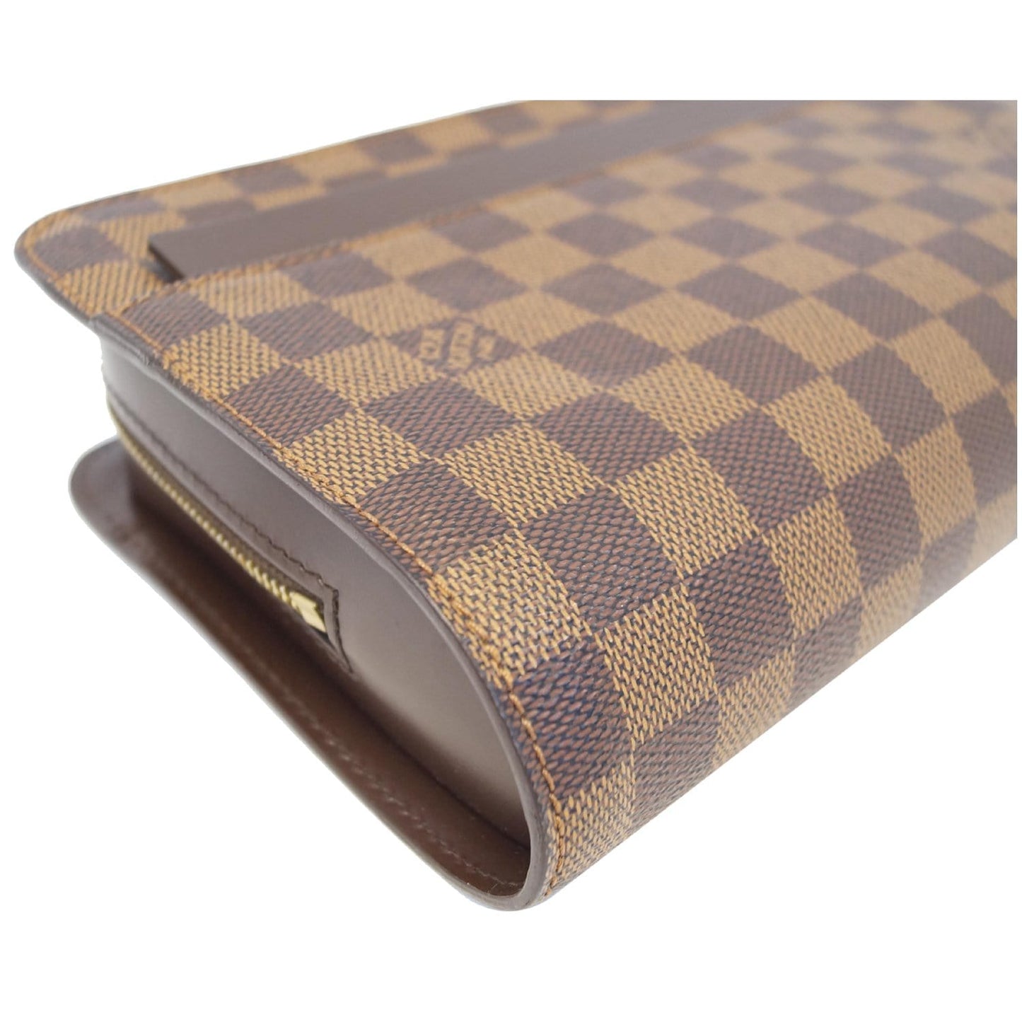 LOUIS VUITTON Saint Louis Damier Ebene Clutch Brown