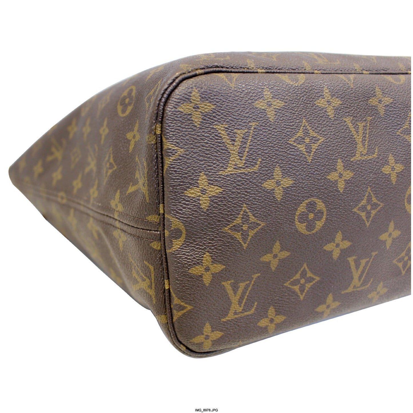 LOUIS VUITTON Neverfull MM Monogram Canvas Tote Bag Brown