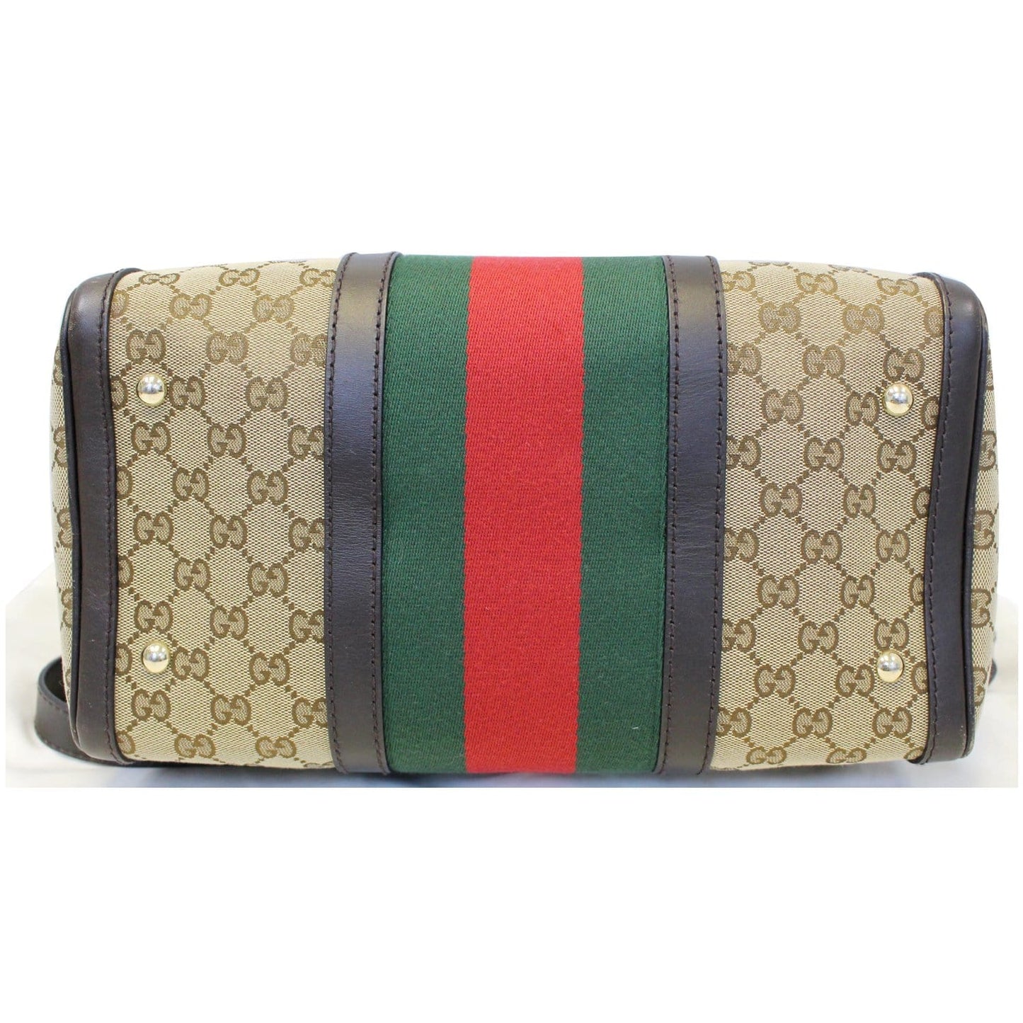 GUCCI Vintage Web Original GG Boston Bag Beige 247205