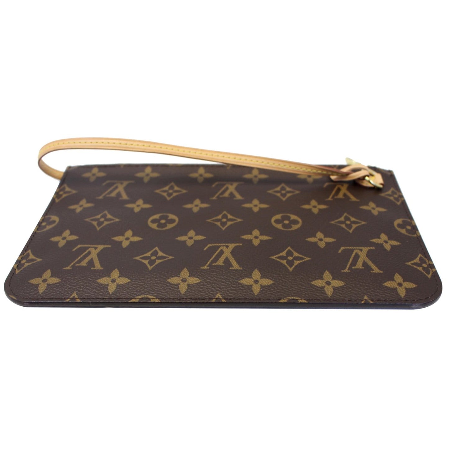 LOUIS VUITTON Pochette Wristlet Pouch Monogram Canvas Neverfull MM/GM Brown