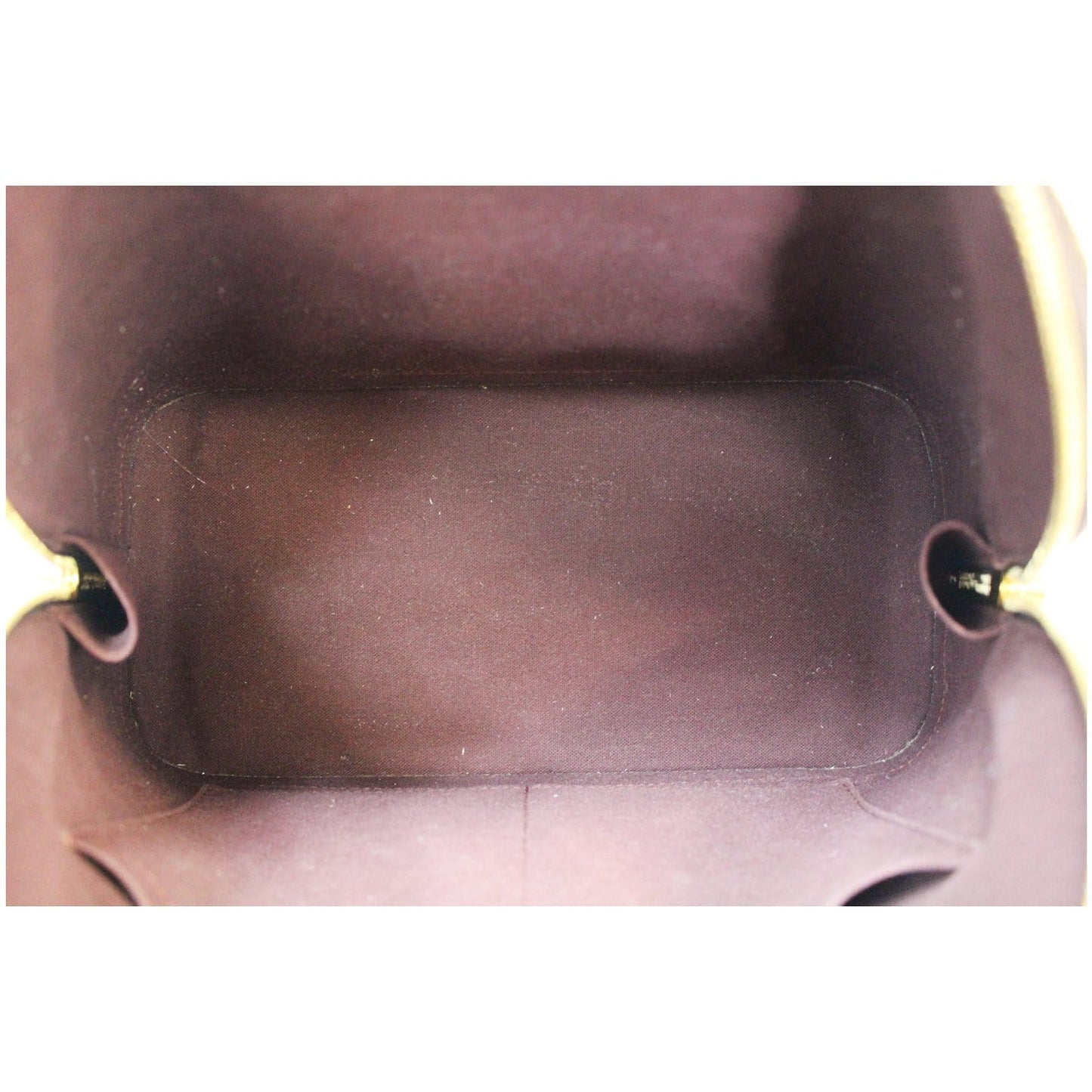 LOUIS VUITTON Alma PM Damier Ebene Satchel Bag Brown