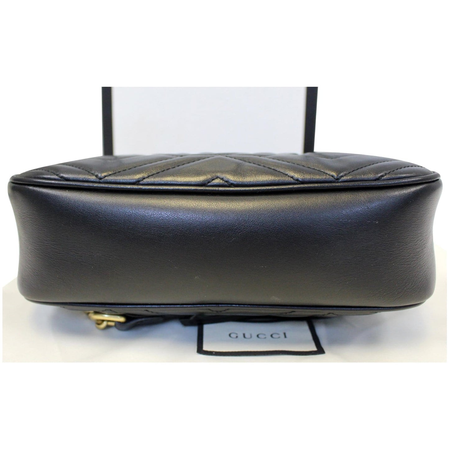 GUCCI GG Marmont Matelasse Small Leather Crossbody Bag Black