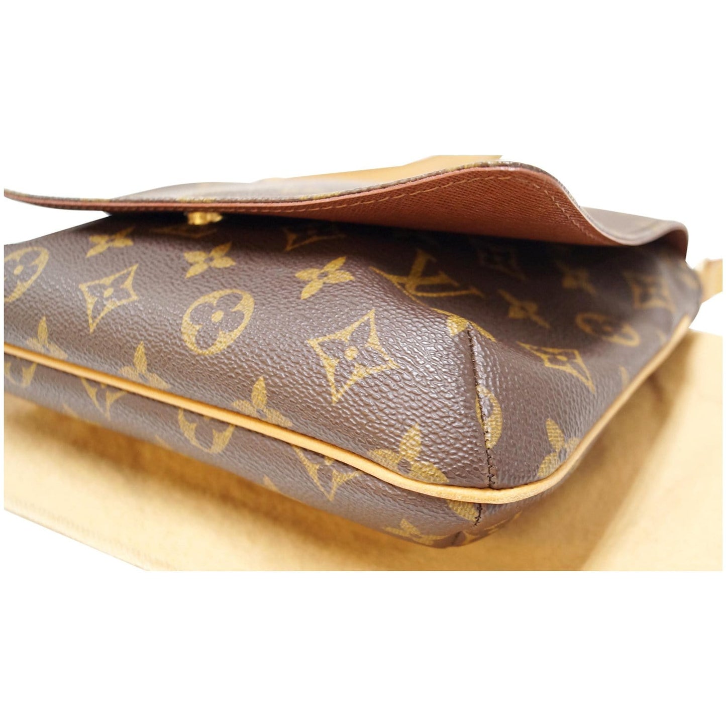 LOUIS VUITTON Musette Tango Monogram Canvas Short Strap Shoulder Bag Brown