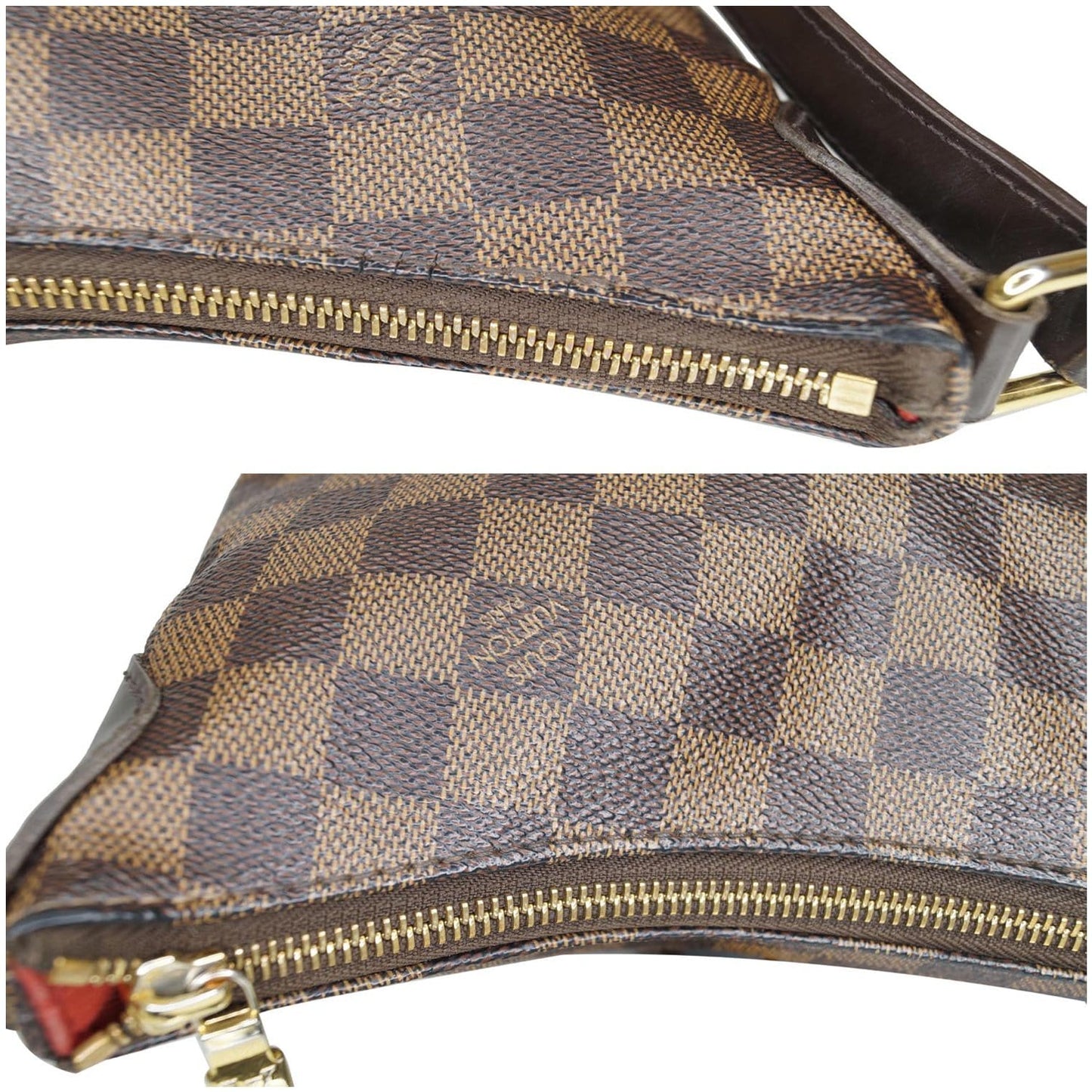 LOUIS VUITTON Bloomsbury PM Damier Ebene Crossbody Bag Brown